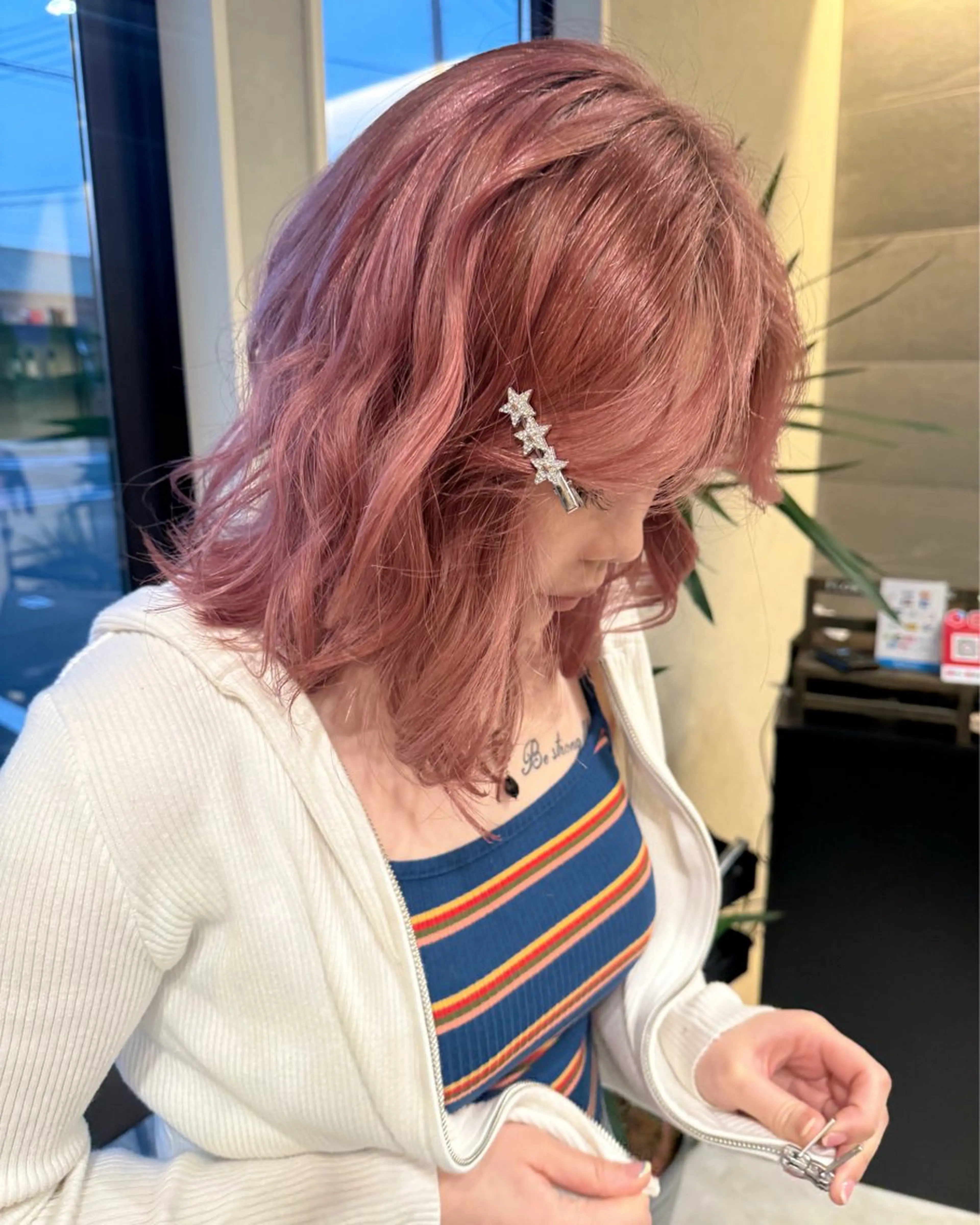 ショート カラー ピンクカラー ヘアカラー 透明カラー/レイヤー misaki °*のヘアスタイル