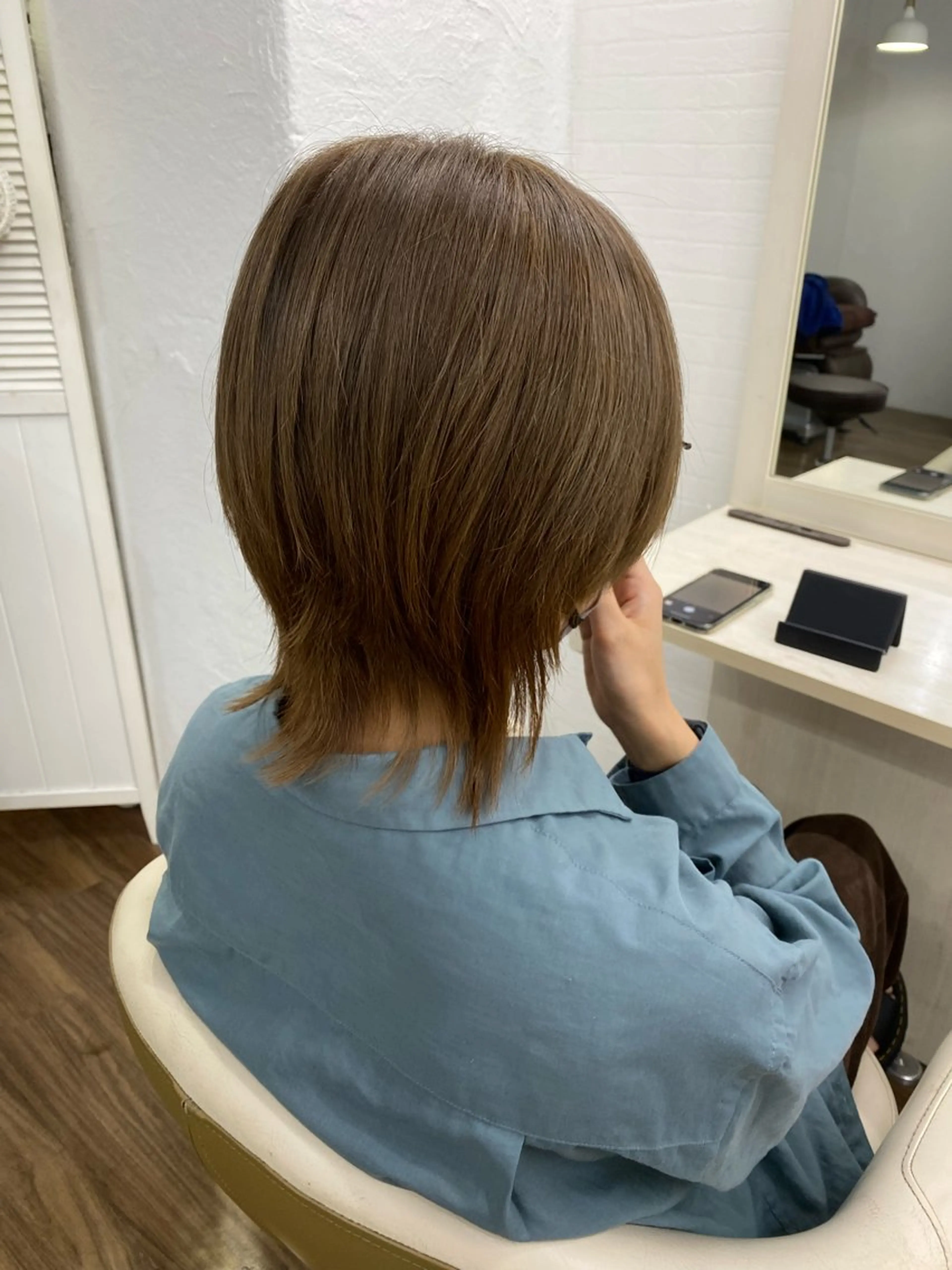 ショート カラー ブラウンカラー ナチュラルブラウン カット ヘアカラー トリートメント GLOSS 心斎橋 山上のヘアスタイル