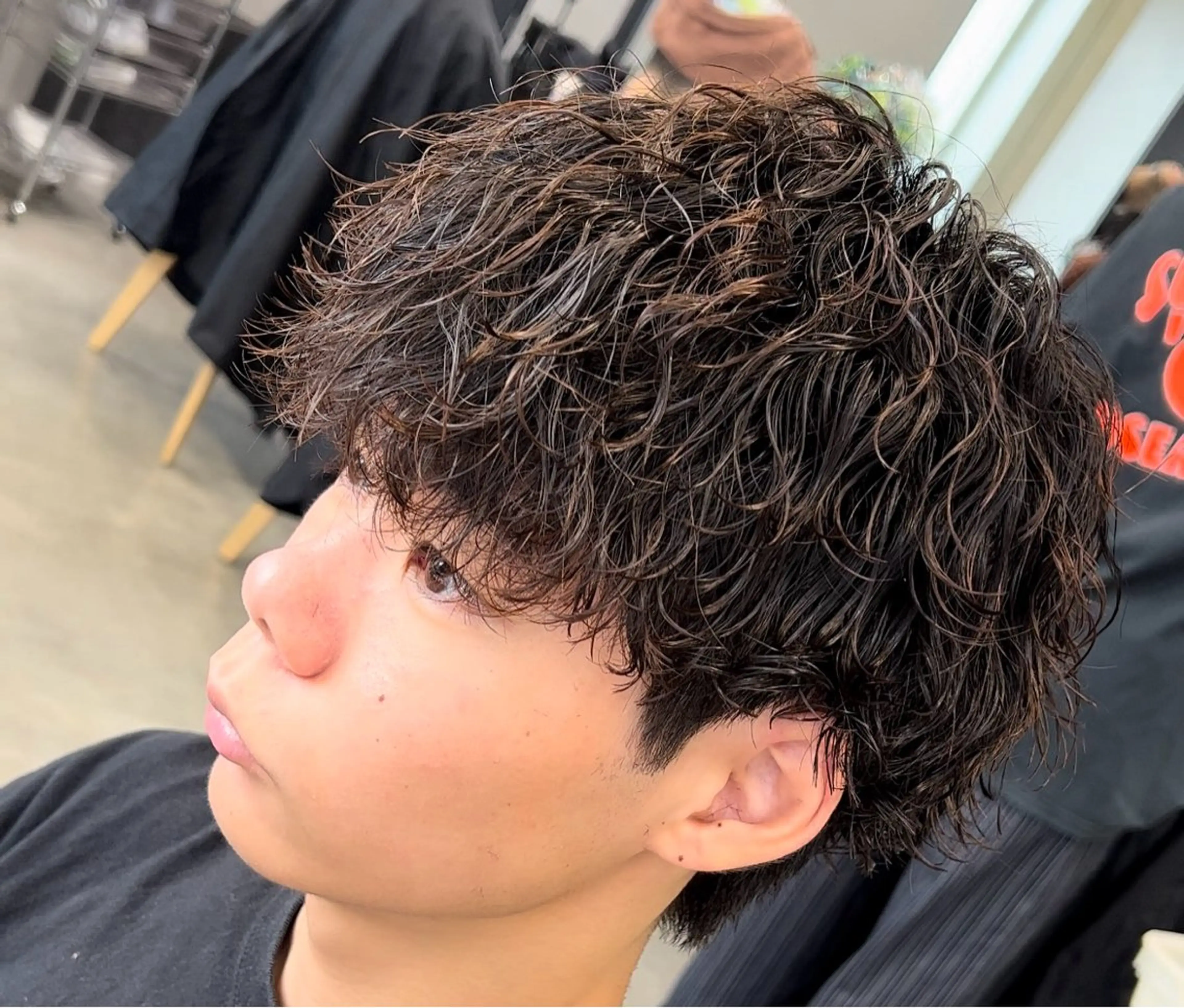 ミディアム パーマ ヘアアレンジ メンズ fifth 石川 凪のヘアスタイル