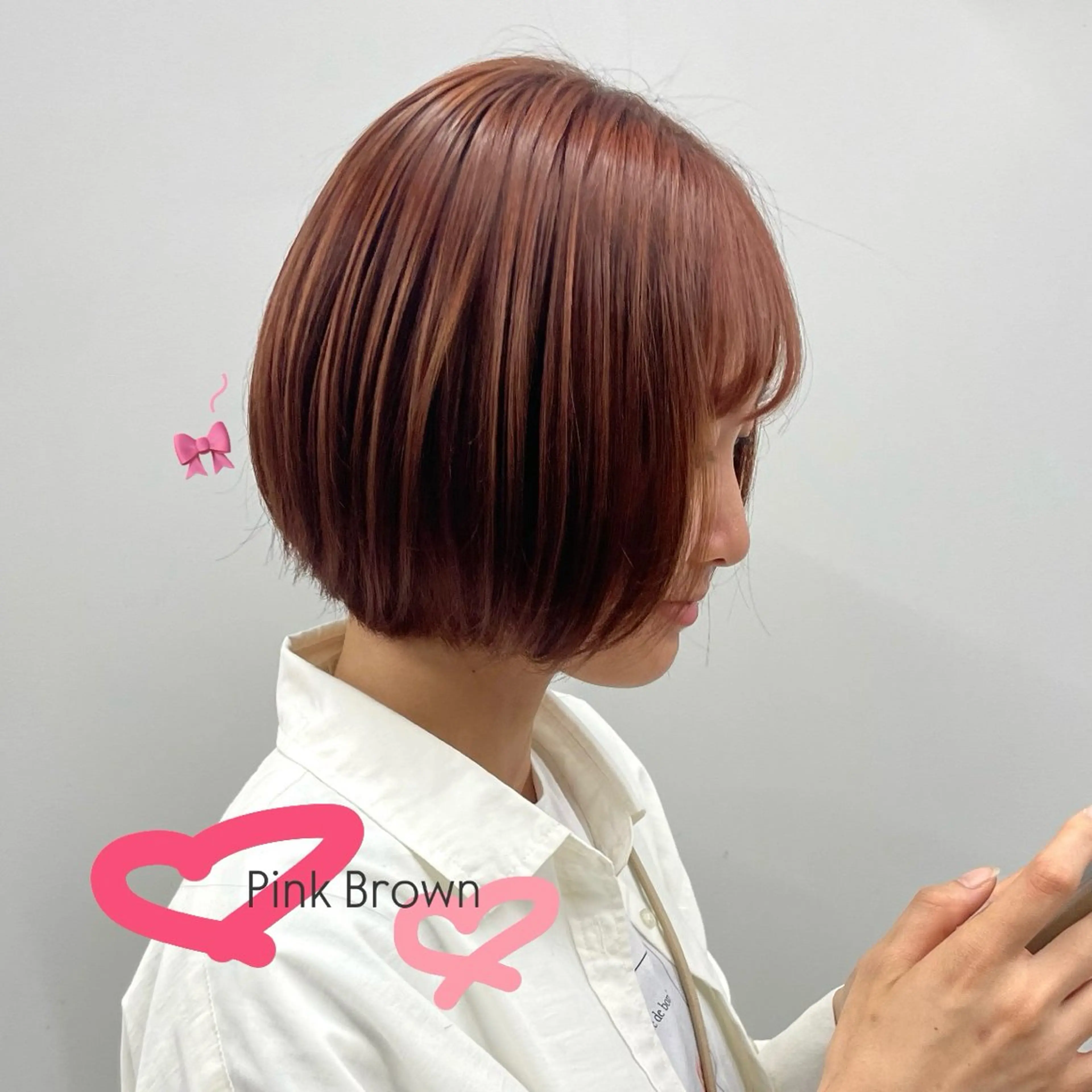 カラー ブリーチ ピンクカラー ヘアカラー 佐藤 歩菜のヘアスタイル