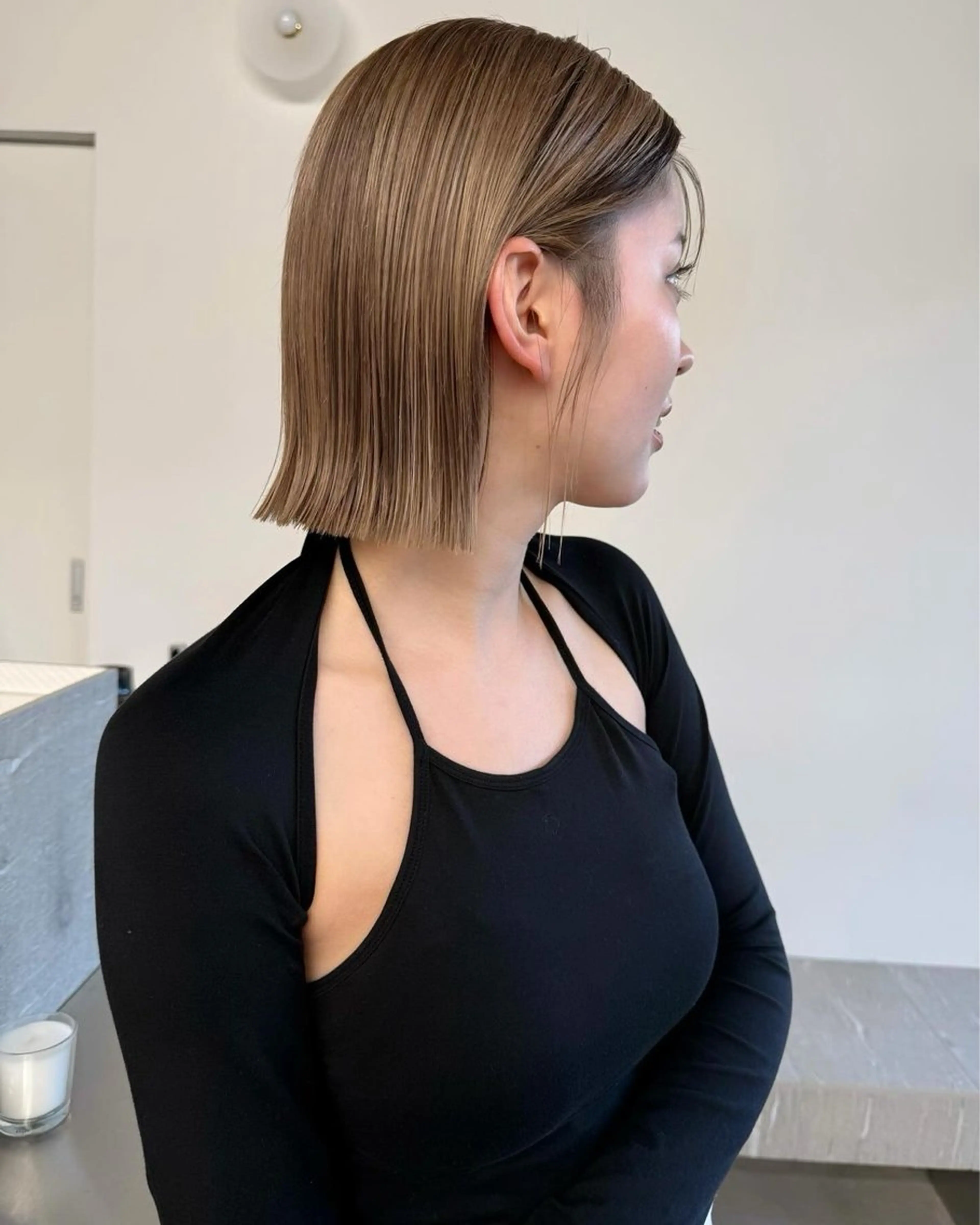 ショート 髪質改善 トリートメント トリートメント ヘッドスパ 縮毛矯正/透明感艶 カラー/暖色/miuのヘアスタイル