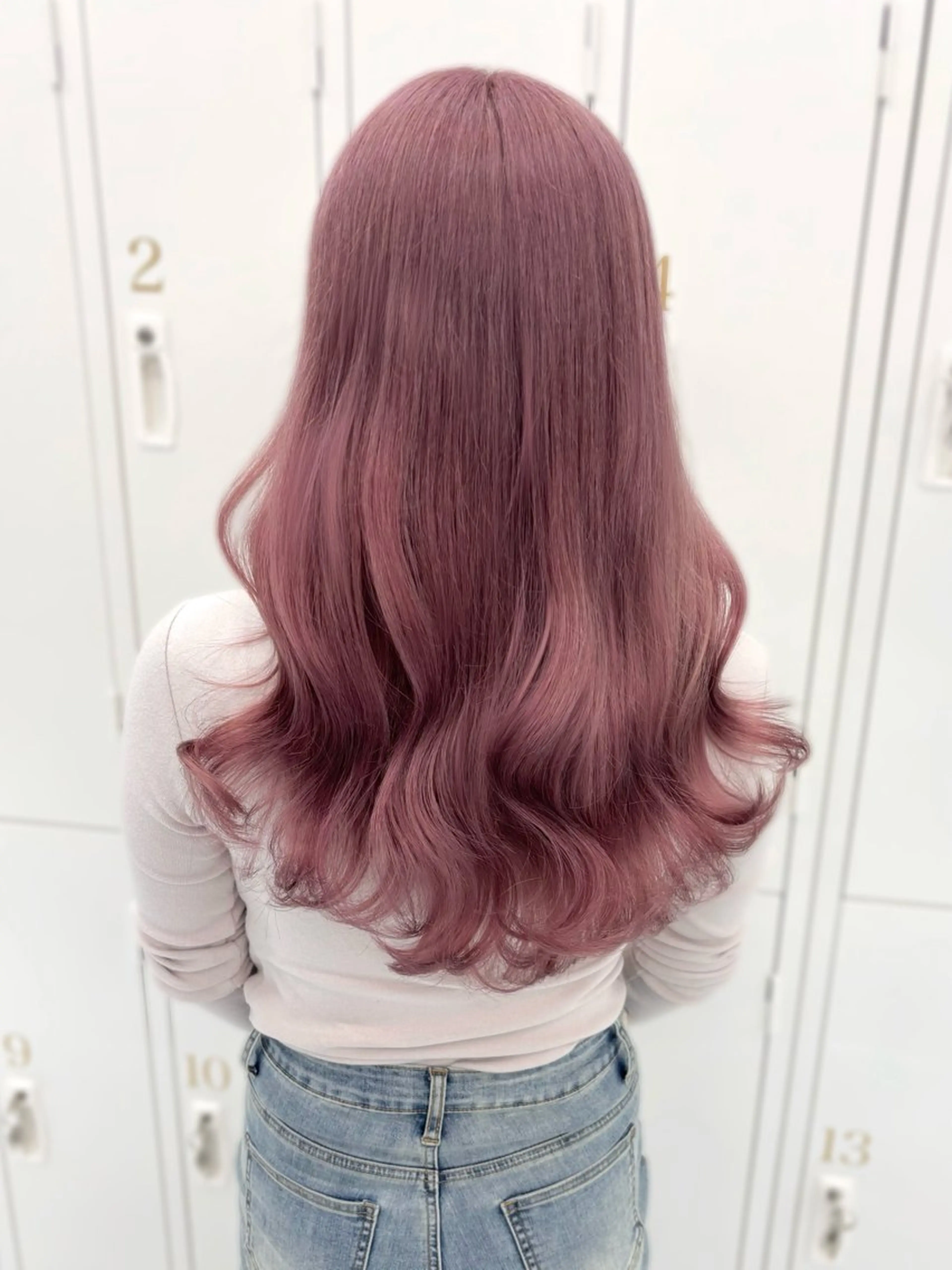 セミロング カラー ブリーチ ピンクカラー カット ヘアカラー トリートメント 盛れる顔周り🤍渋谷 Risa🎀のヘアスタイル