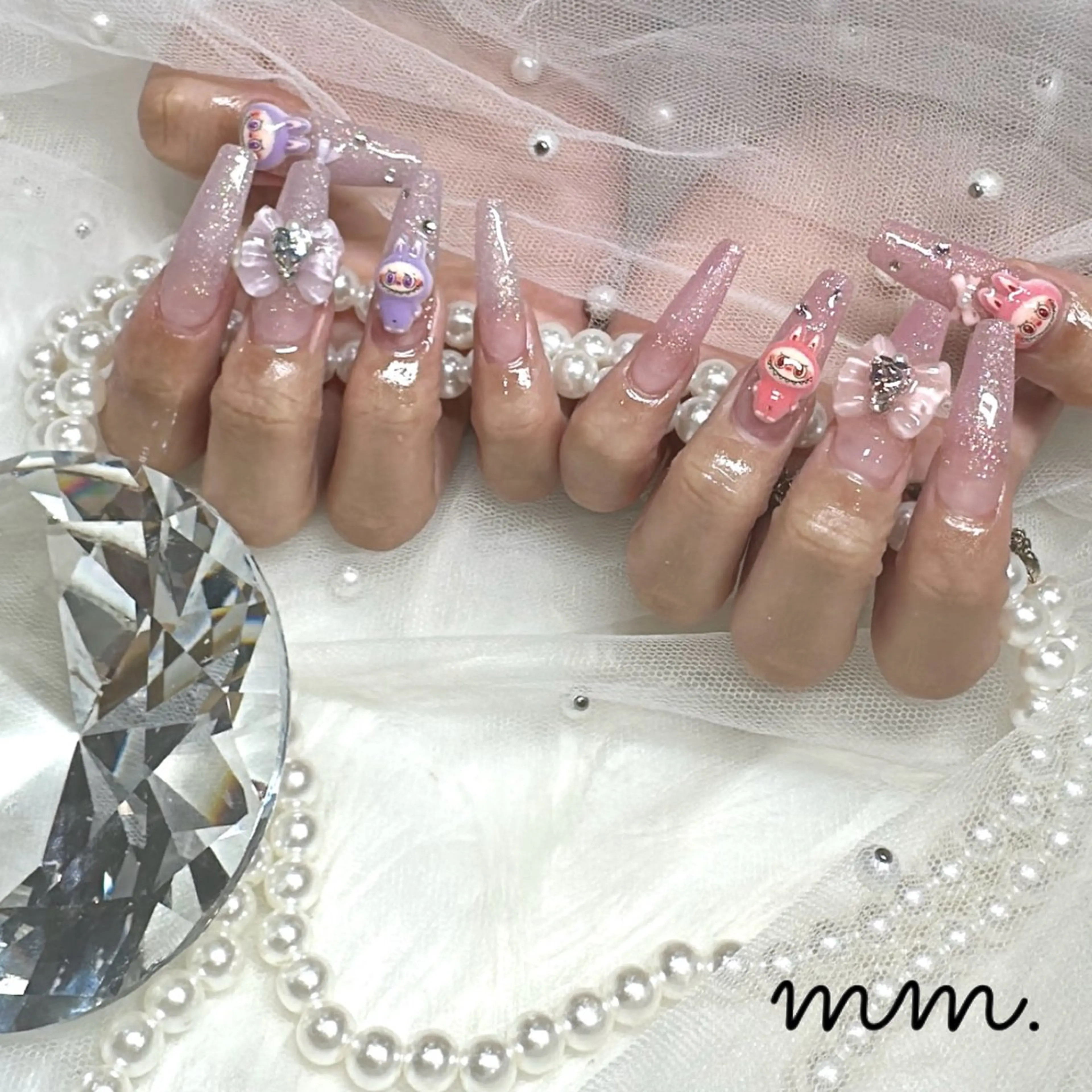 ネイル ハンドネイル 🩷🩵mm.大宮 Riyo🧸🩵🩷のネイルデザイン