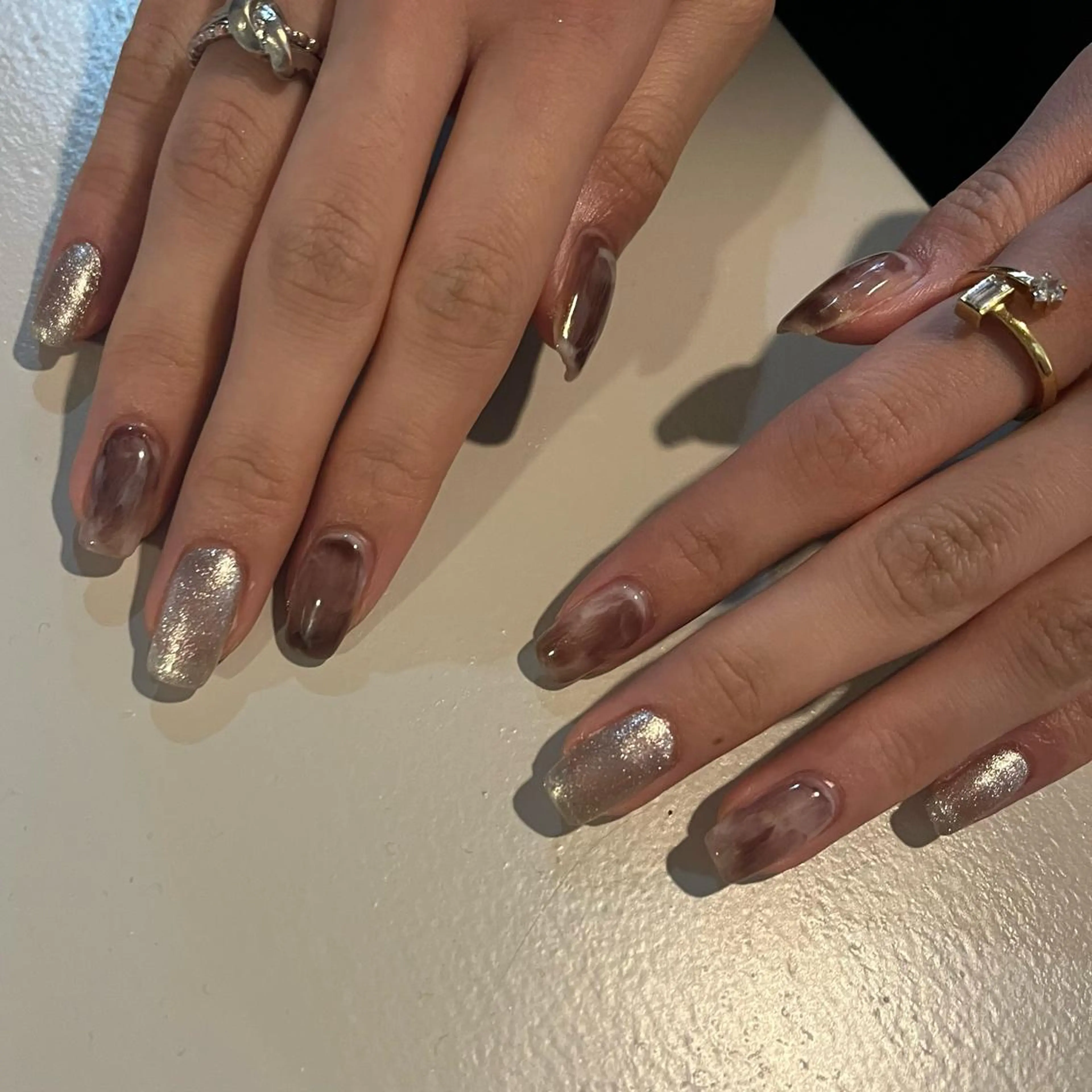 ネイル ハンドネイル 🤎Two ERI🤎のネイルデザイン