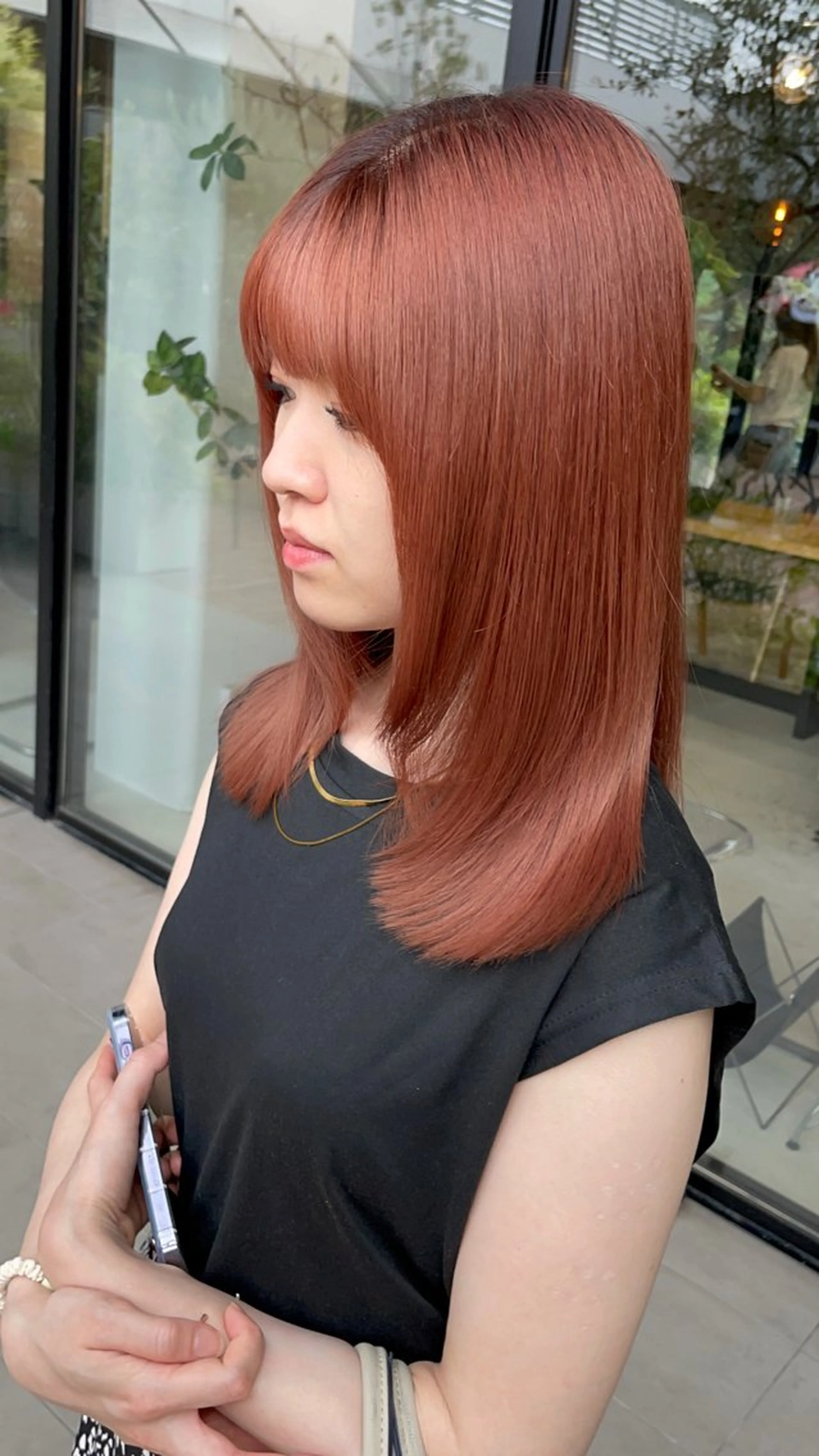 ミディアム カラー ブリーチ ケアブリーチ ハイトーンカラー 髪質改善 トリートメント クドウレイ fifth渋谷のヘアスタイル