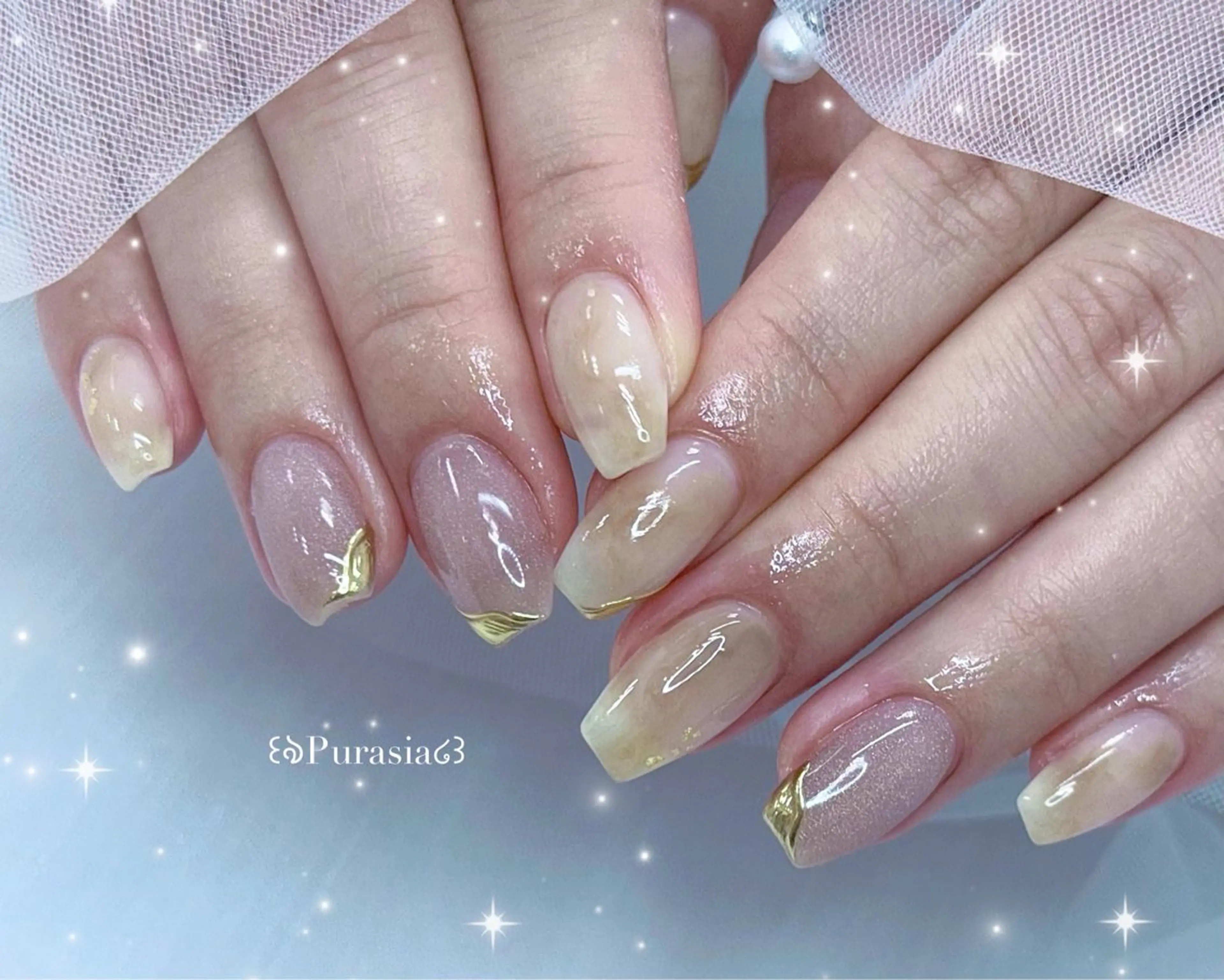 ネイル ハンドネイル Purasia高橋✧ マグ/ワンホン/地雷のネイルデザイン