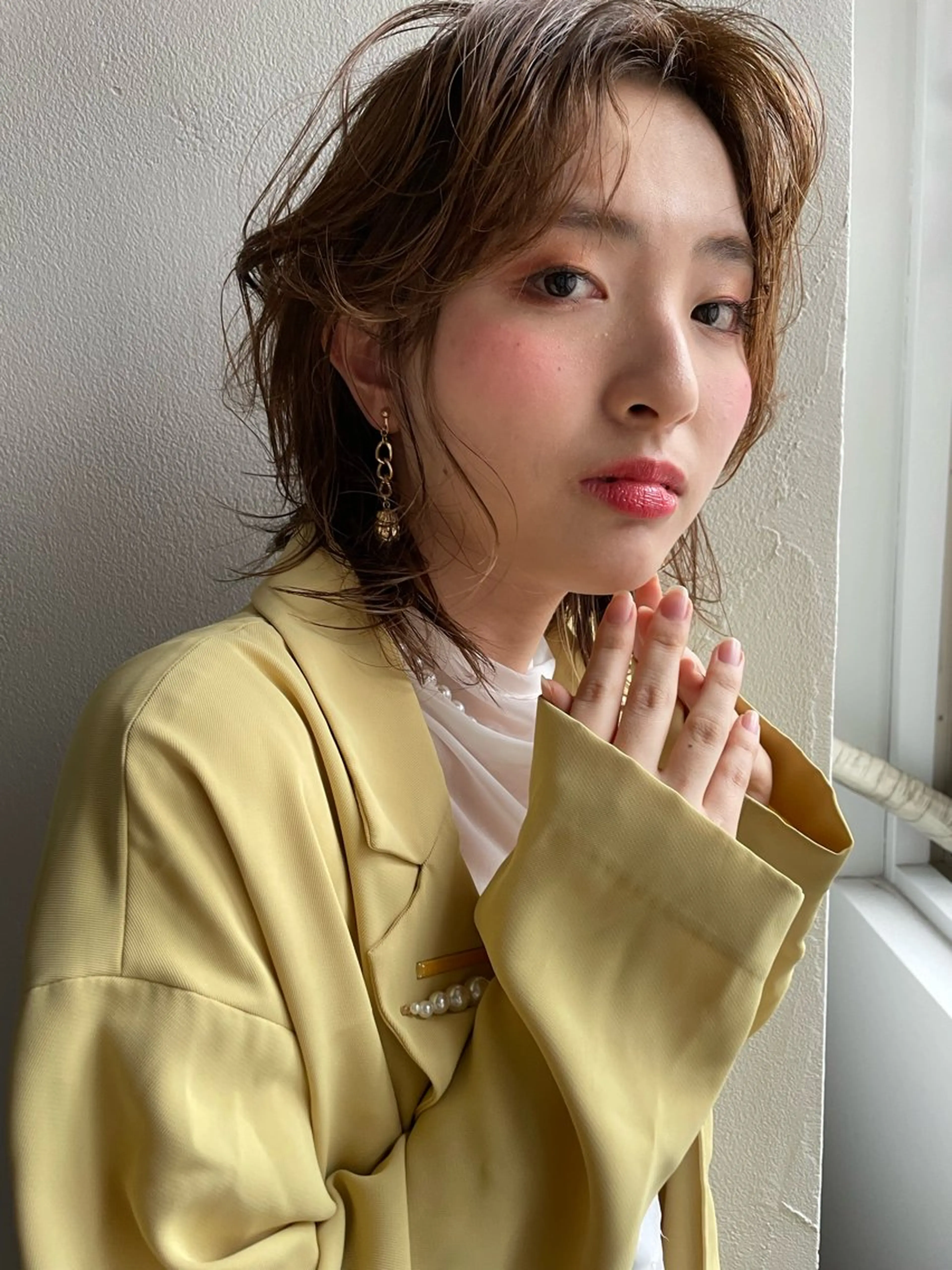 ミディアム 石川 理恵のヘアスタイル