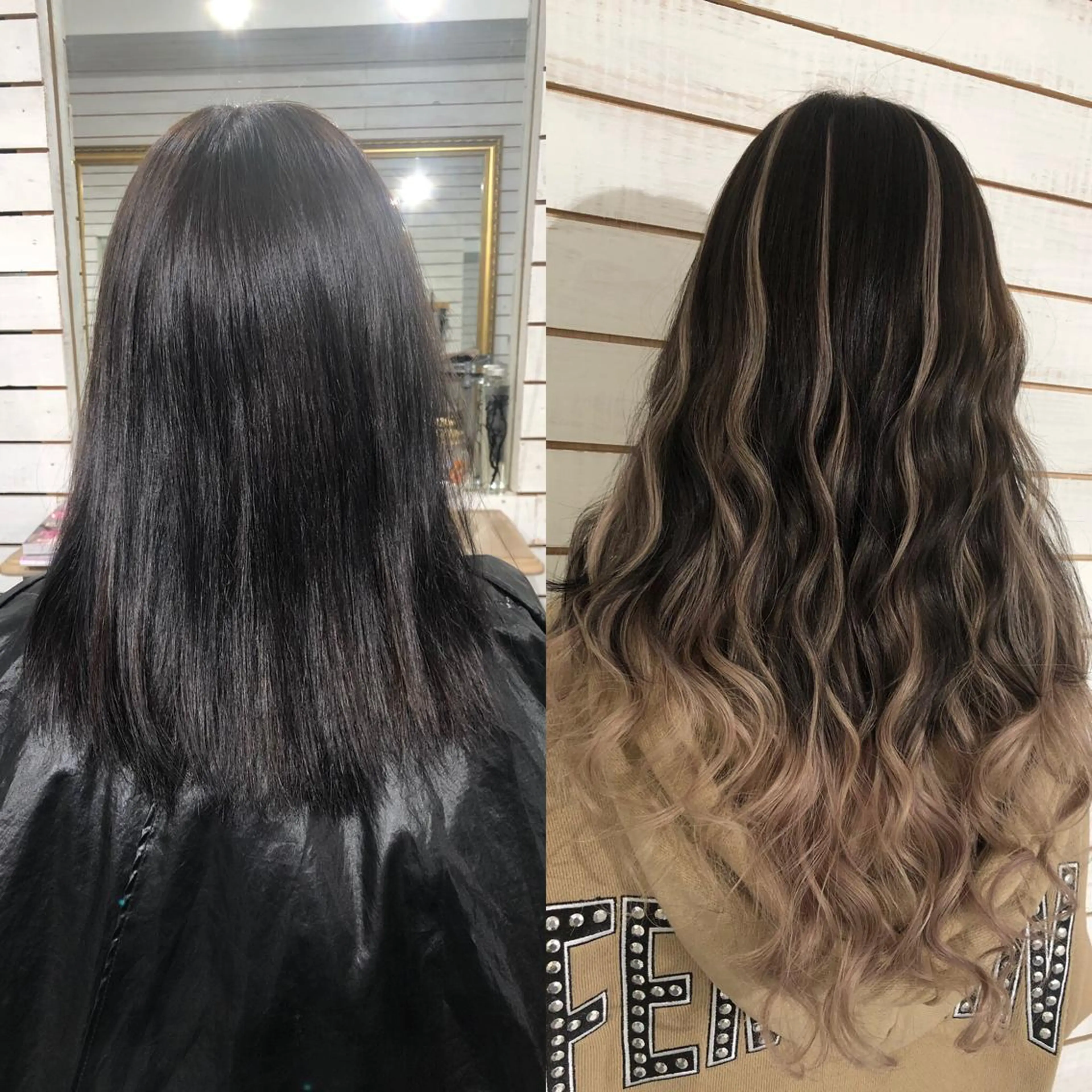 ロング カラー シールエクステ グラデーションカラー ハイライトカラー エクステ ハイライト ヘアカラー エクステ 🧡艶髪ちゅるん髪 🫧🧡YUKI❄️のヘアスタイル