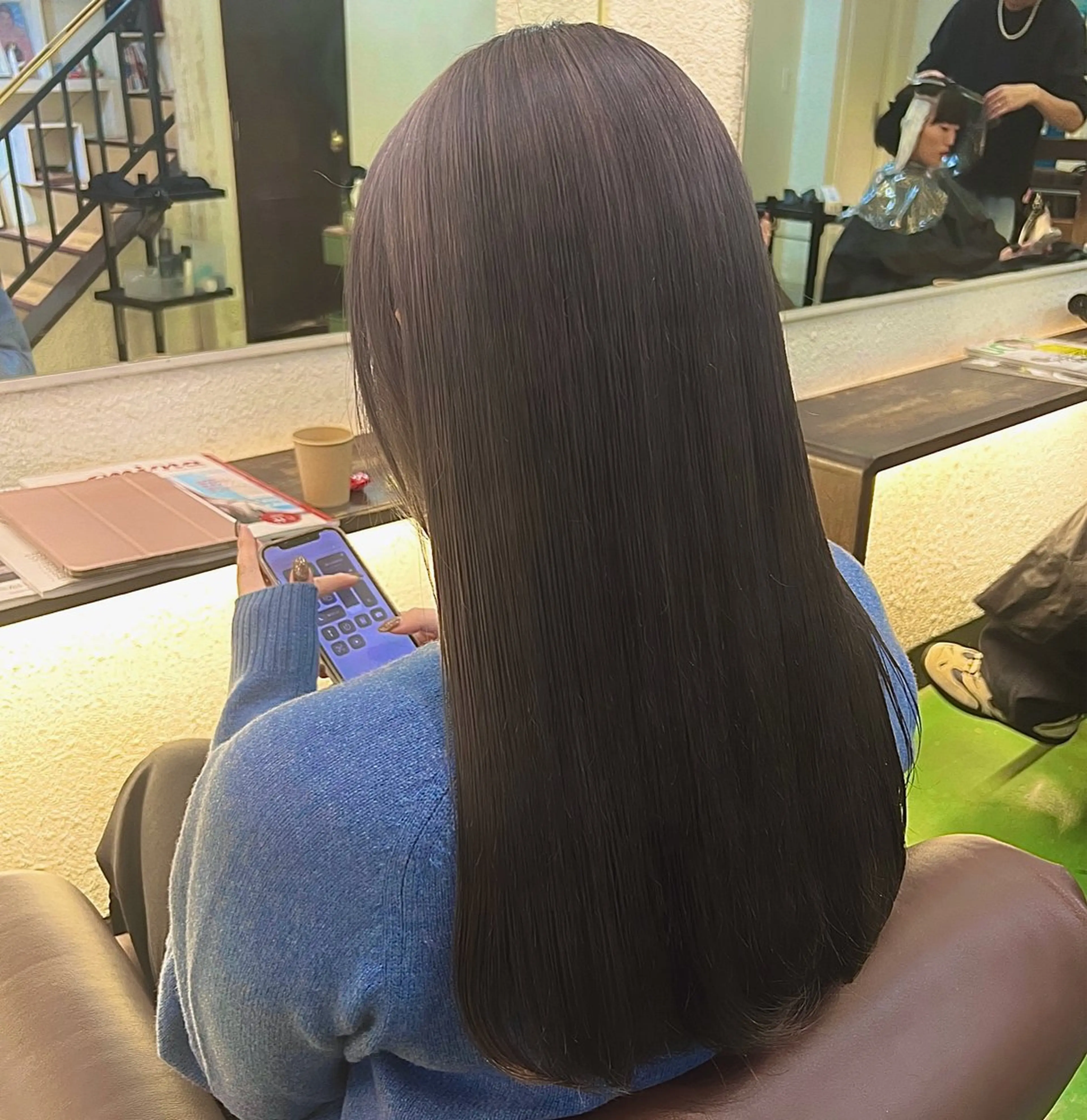 ミディアム カラー グレージュ ラベンダーカラー ラベンダーグレージュ ラベンダーグレー 透明感/血色カラー/ 似合せレイヤー/ゆいのヘアスタイル