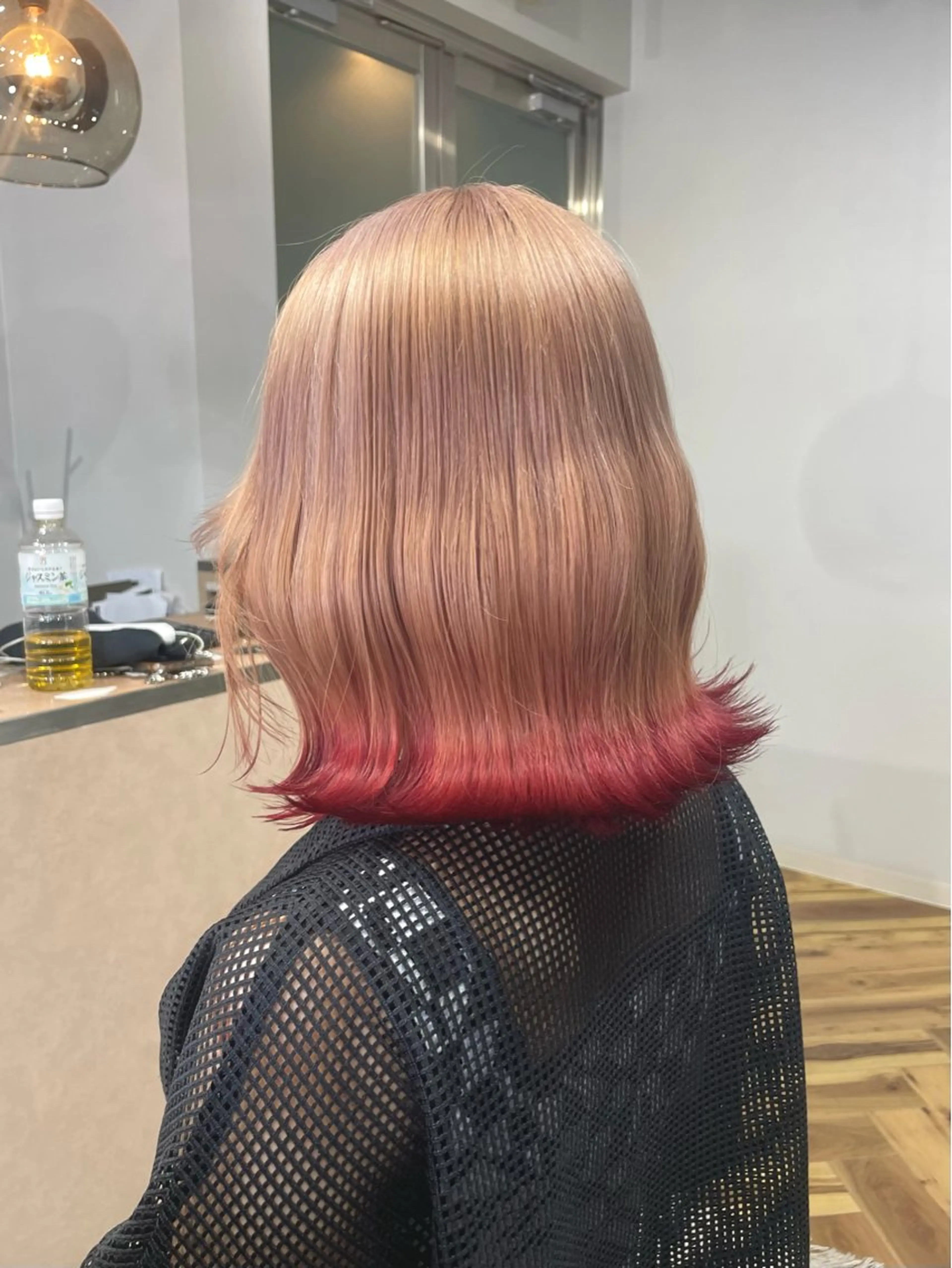 ミディアム カラー レッドカラー ヘアカラー トリートメント SHOTO ハイトー ン/ブロンドカラーのヘアスタイル