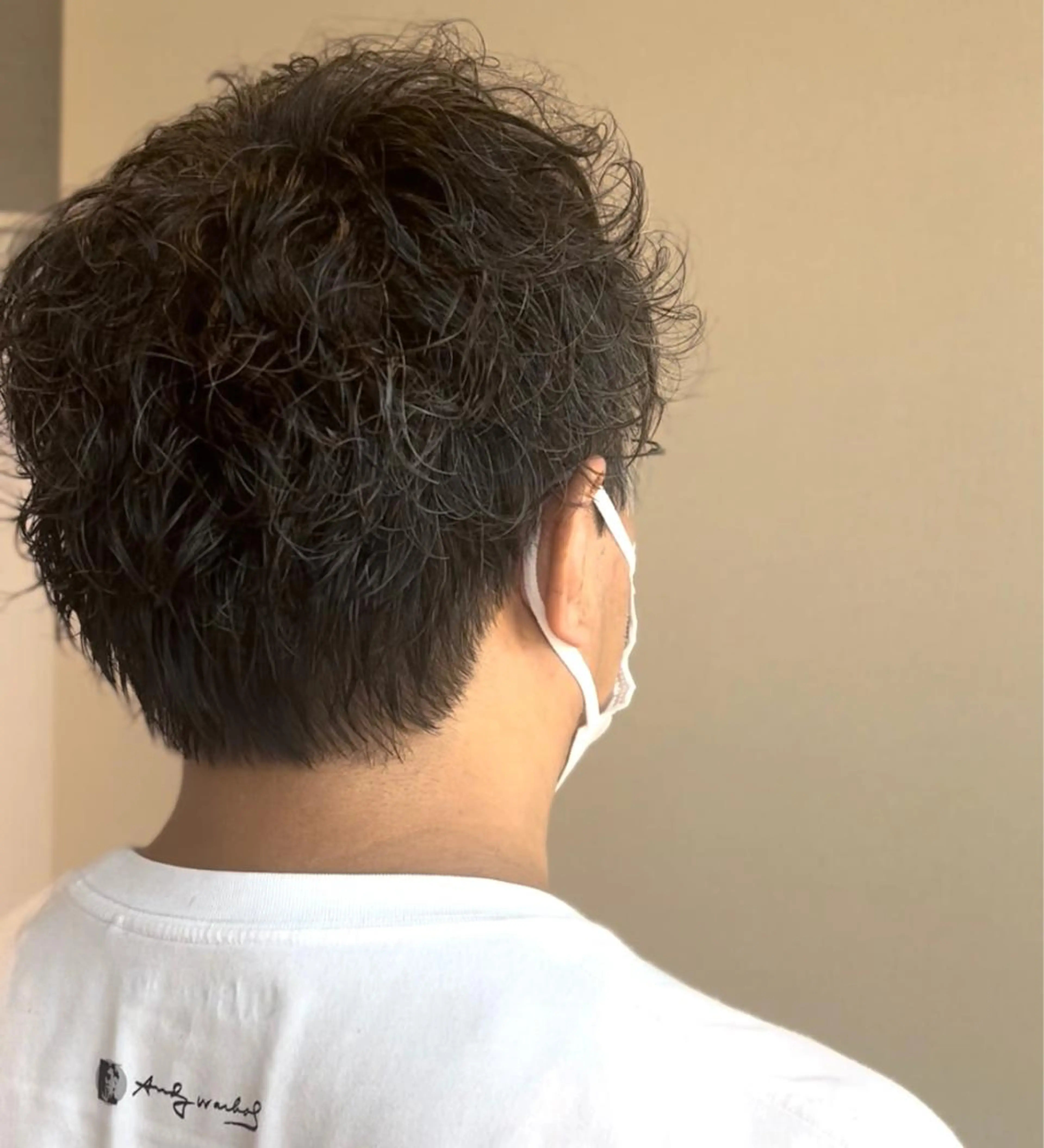 パーマ メンズ カット 堀結香/顔まわり レイヤー/蒲生四丁目のヘアスタイル