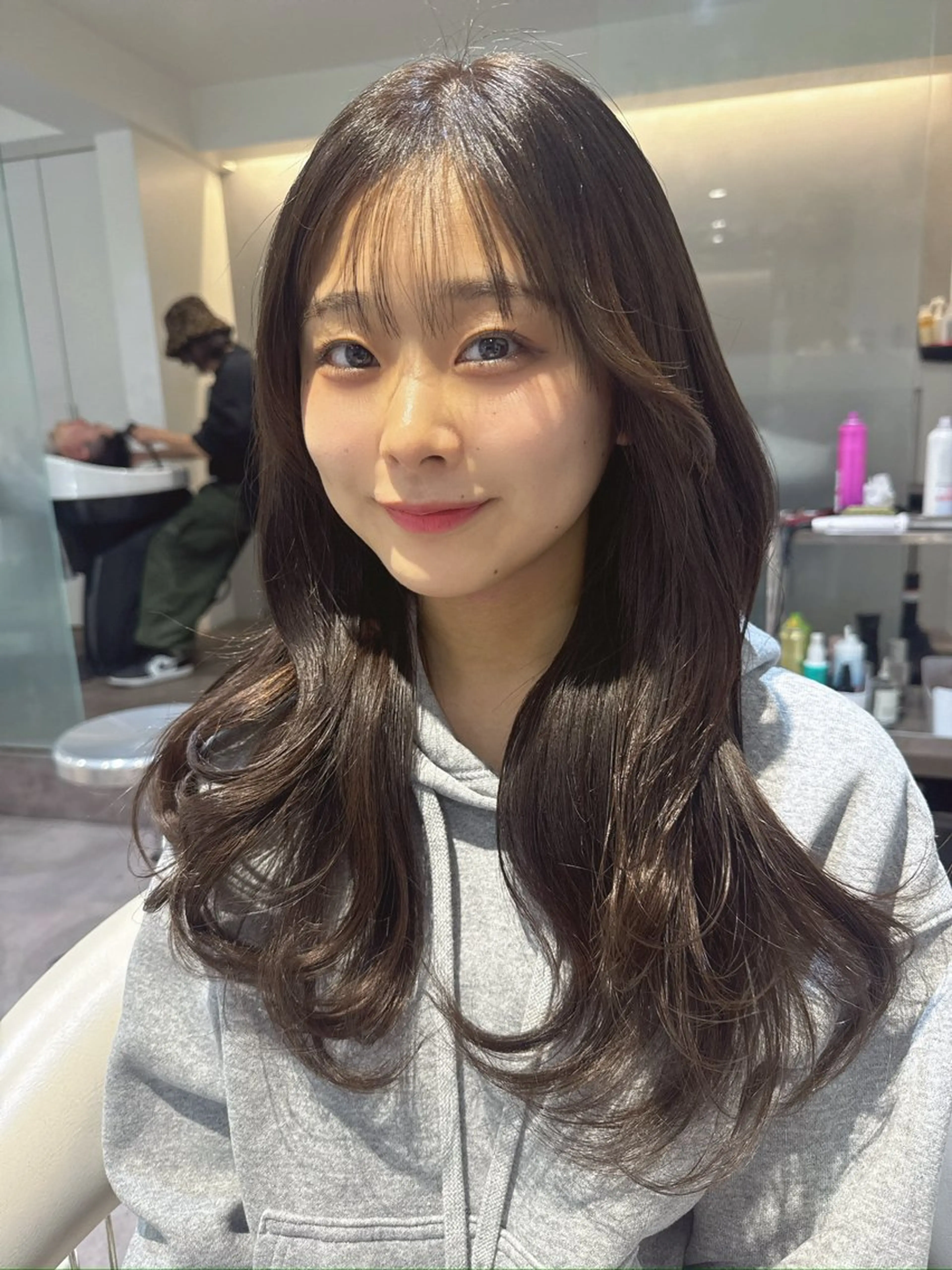 ロング カラー 透明感カラー グレージュ カット ヘアカラー トリートメント 💎透明感カラー特化 💎TAISEIのヘアスタイル