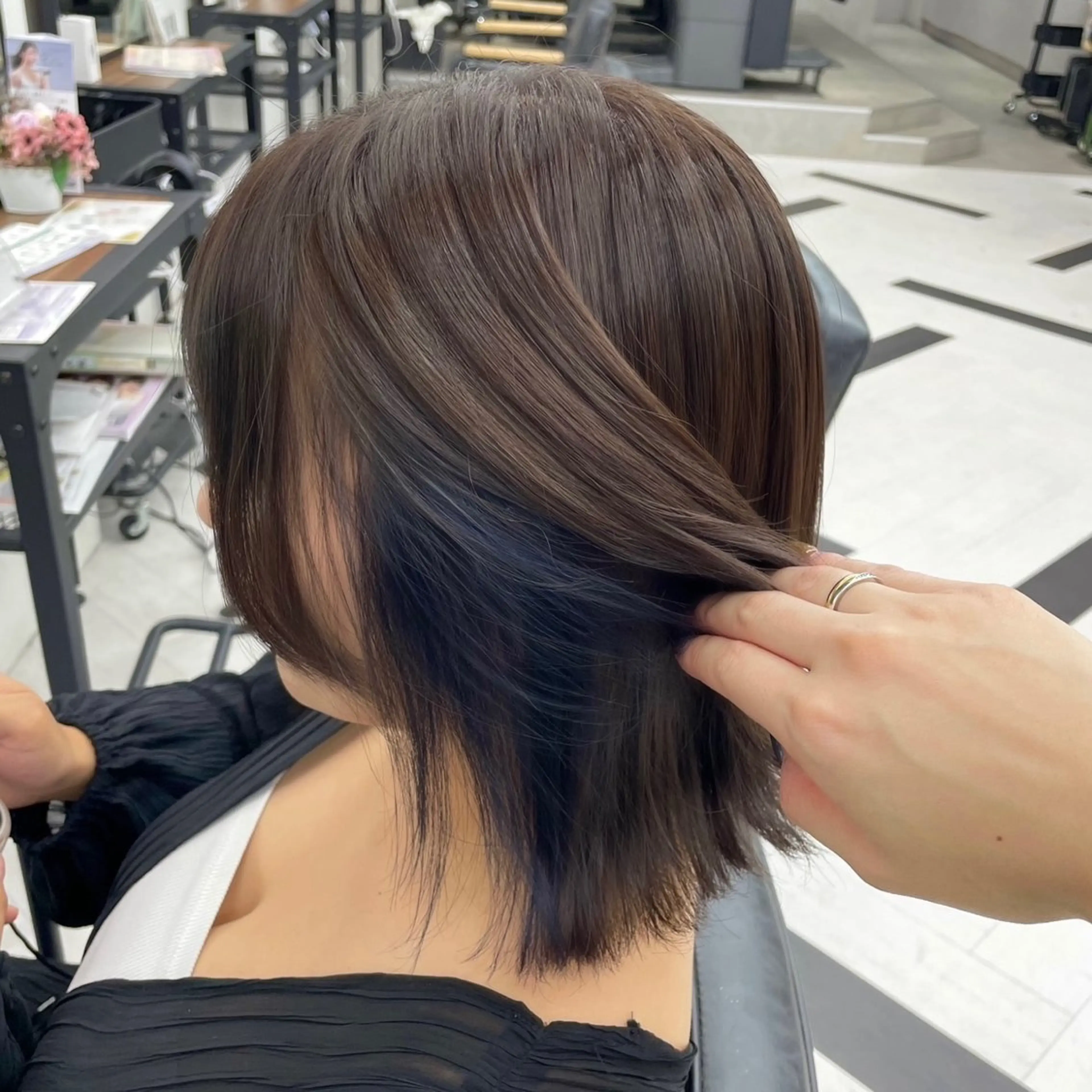 ショート カラー パーマ ヘアアレンジ メンズ トリートメント mona/ ストレートスタイル✨のヘアスタイル