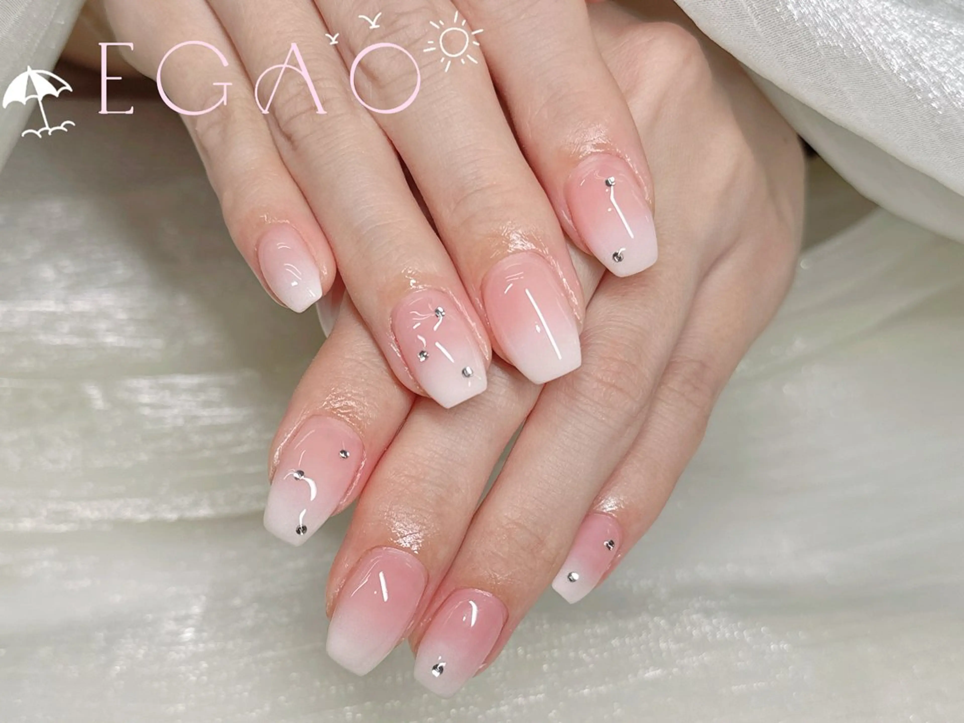 ネイル アートネイル フットネイル フレンチネイル ジェルネイル グラデーション ハンドネイル Egao Nail錦糸町店のネイルデザイン