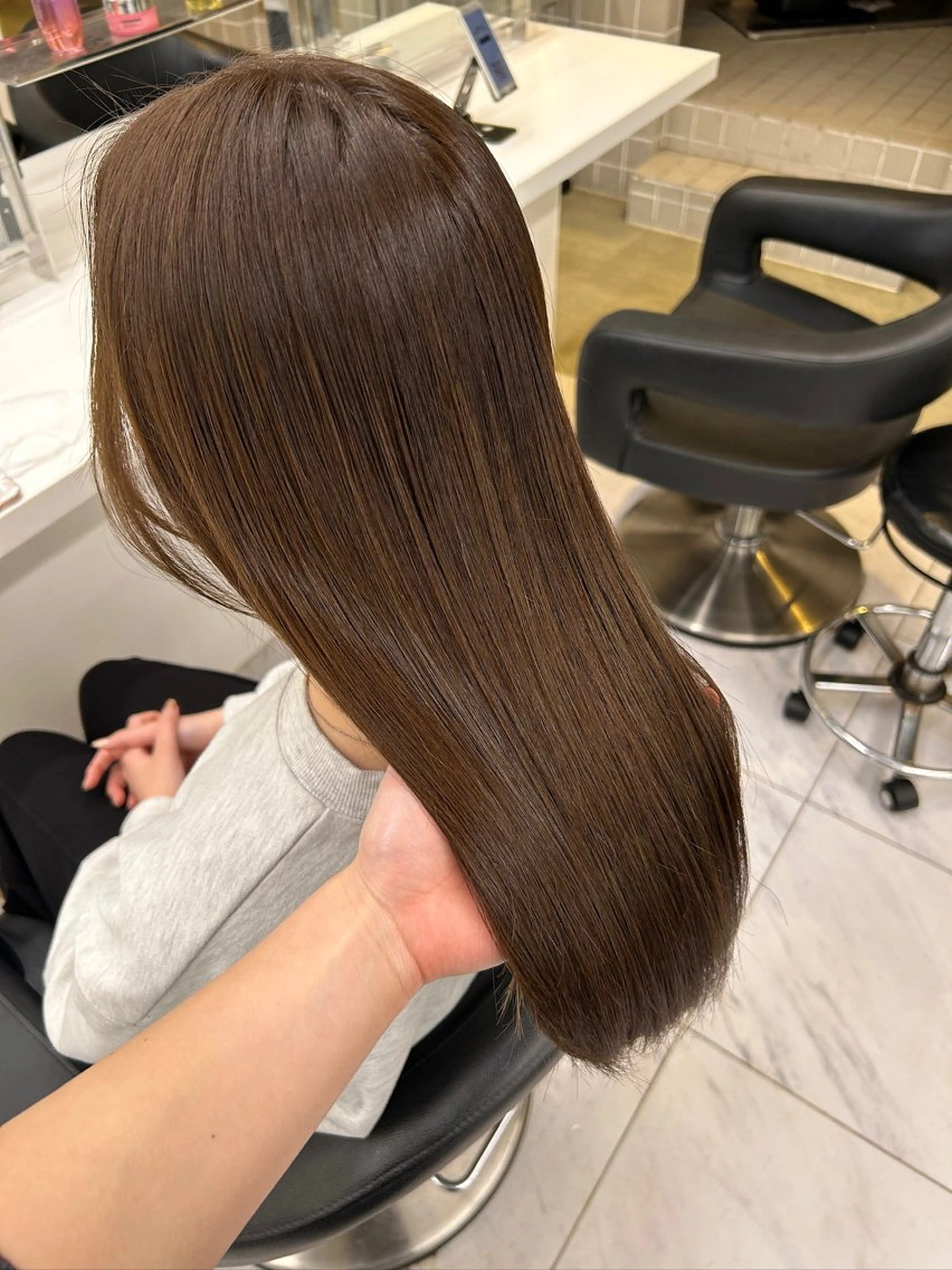 カラー カット トリートメント ヘッドスパ ヘアセット 🥯縮毛/レイヤー/ ベージュヘア🥯のヘアスタイル