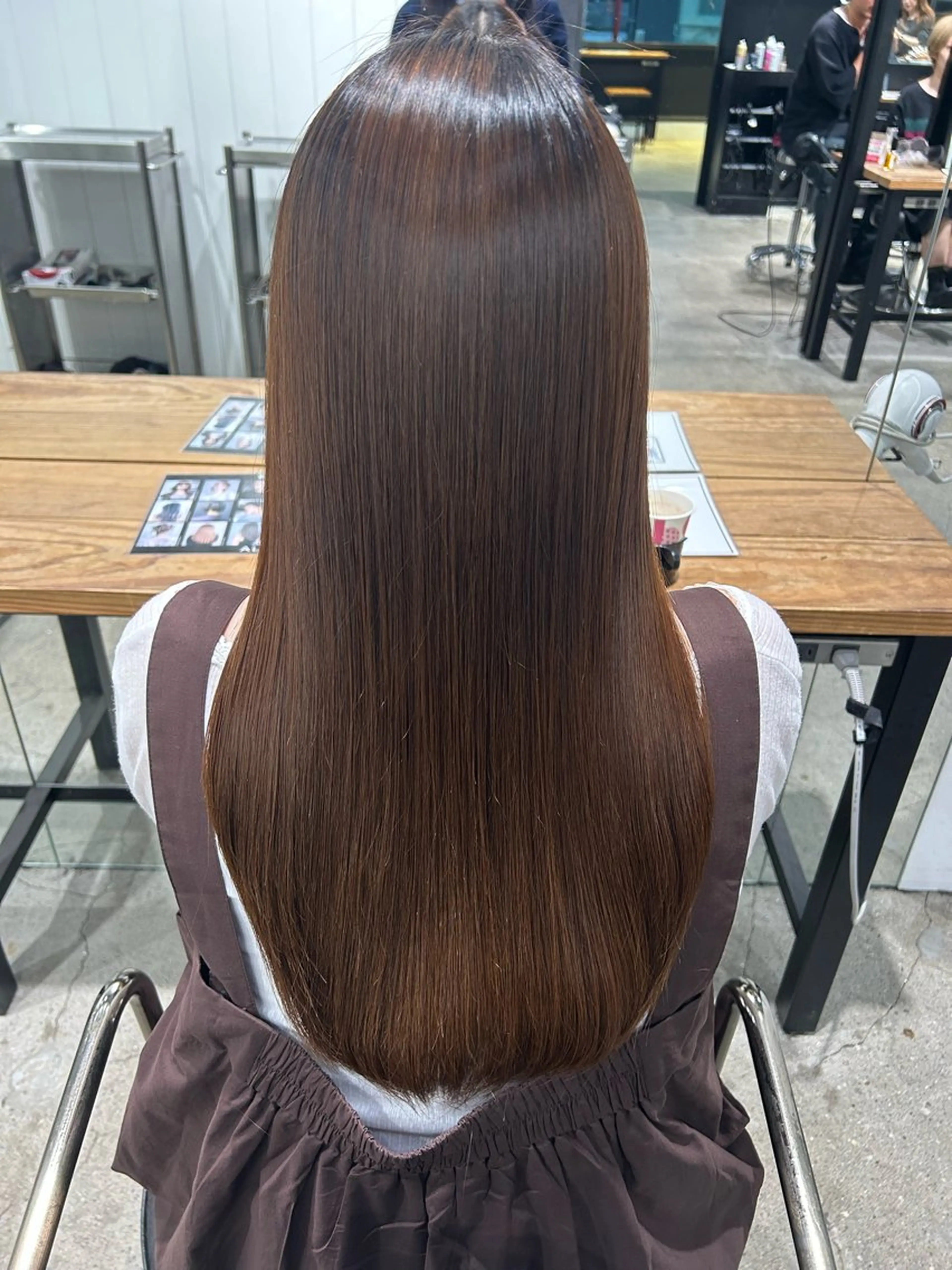 ロング パーマ 縮毛矯正 縮毛矯正 渋谷カラー/縮毛矯正 モデル募集🎀ふうかのヘアスタイル