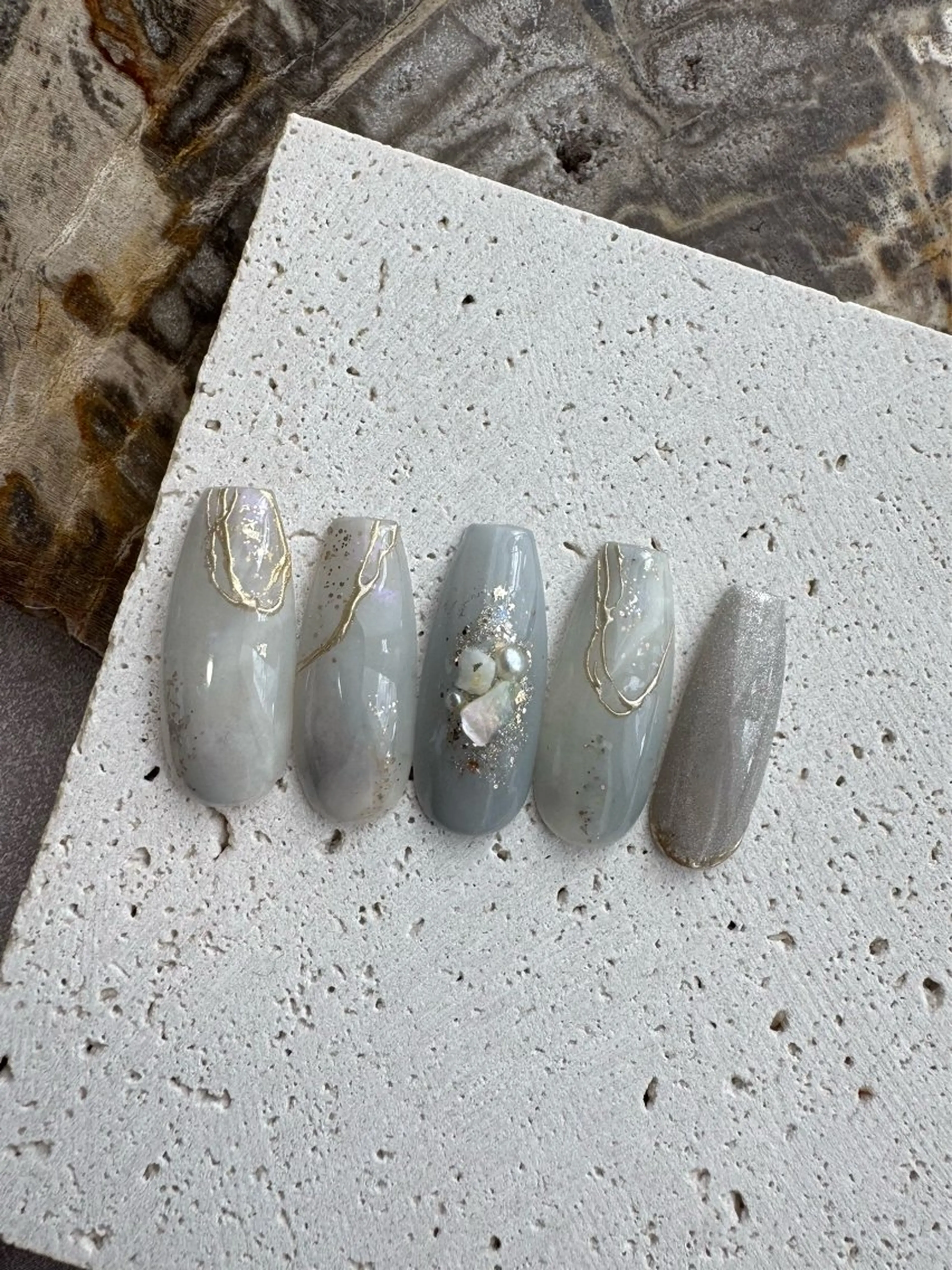 ネイル 長さ出し ロングネイル ニュアンスネイル スカルプネイル ネイルチップ ハンドネイル Monica nails/福島のネイルデザイン