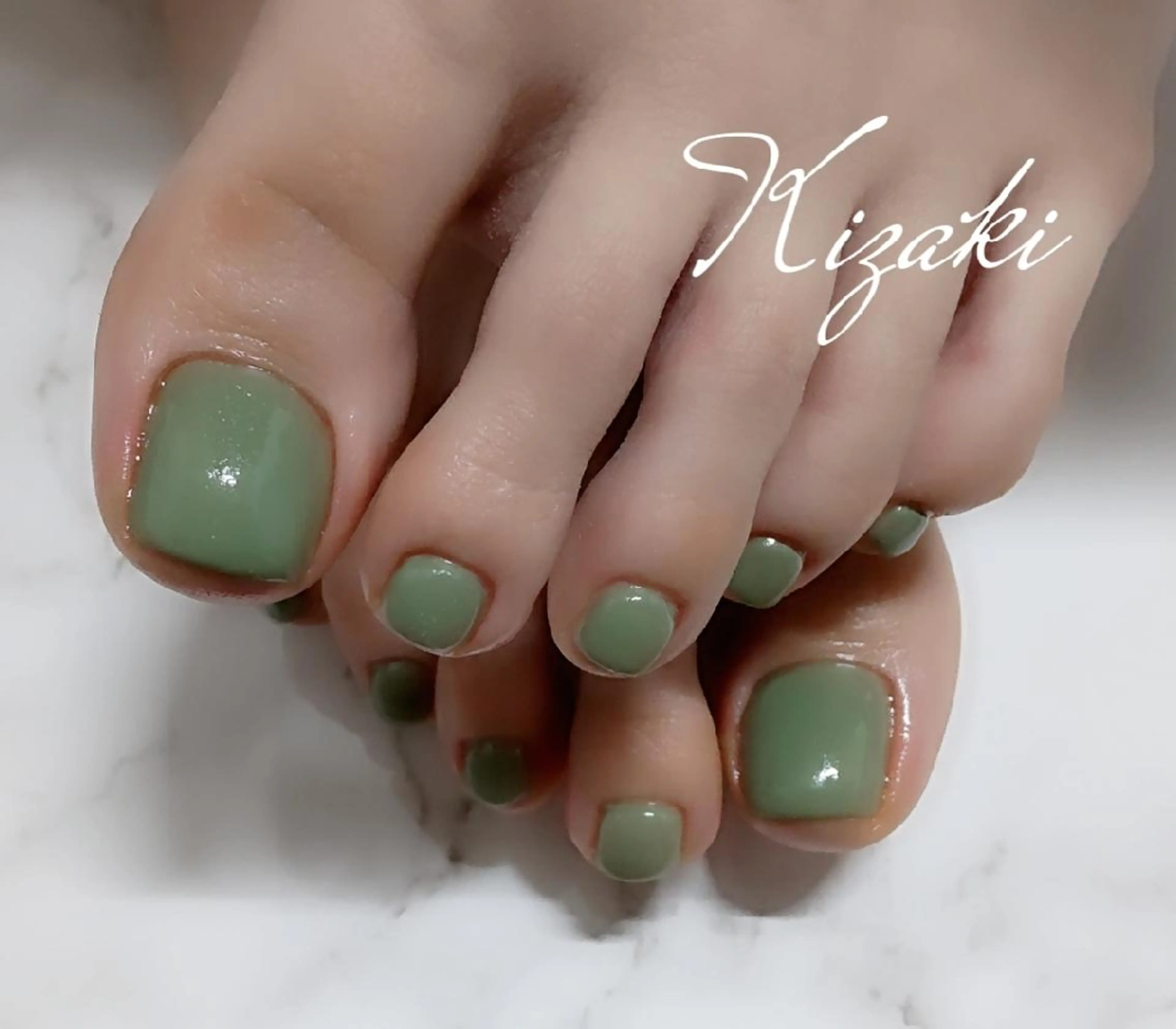 ネイル フットネイル ワンカラーネイル フットネイル Kizaki.. Saoriのマツエク・マツパデザイン