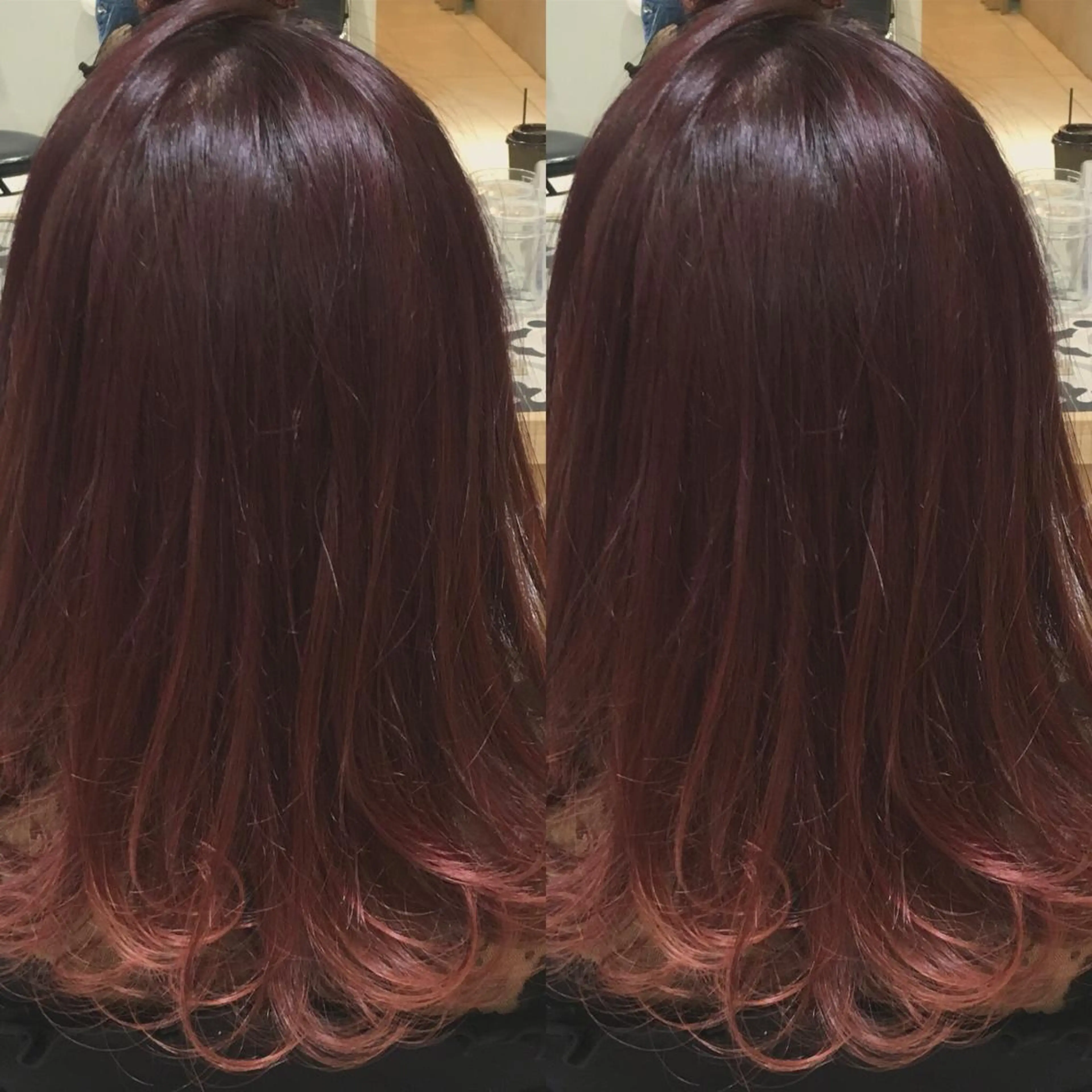 ロング カラー カット ヘアカラー トリートメント 荒木 依莉亜のヘアスタイル