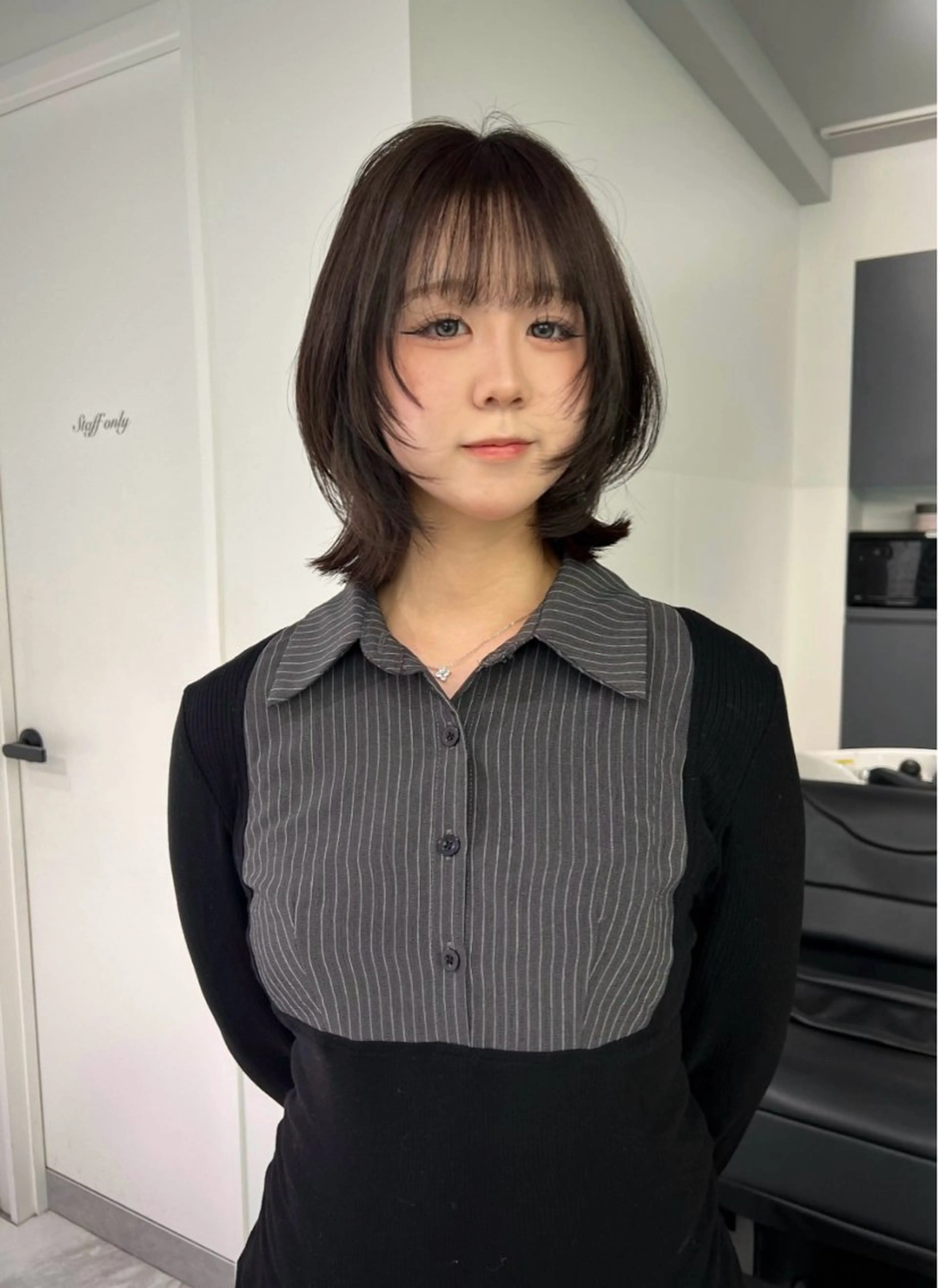 ミディアム カラー カット ヘアカラー Risa／盛れる レイヤー／艶カラーのヘアスタイル