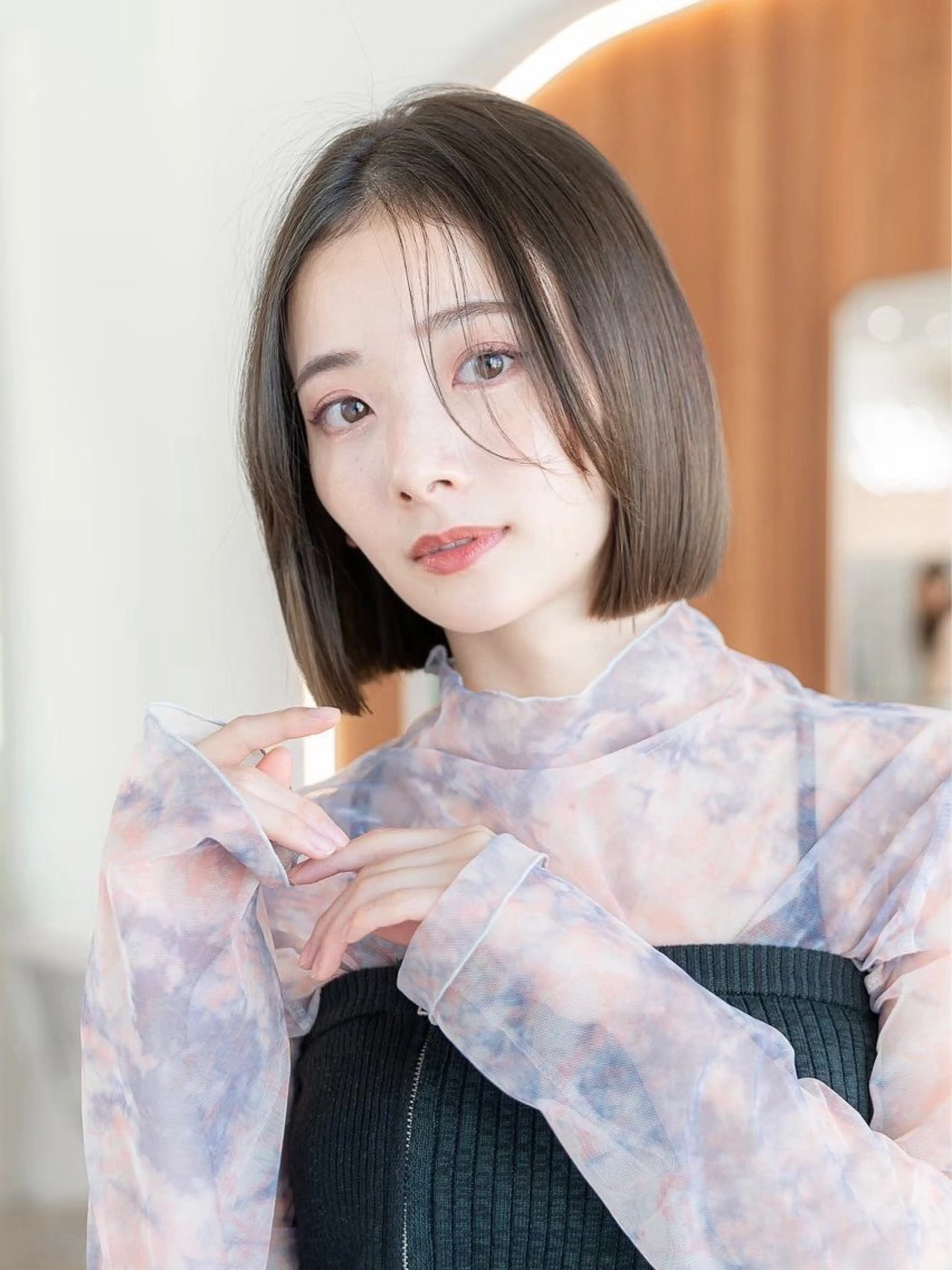 ショート ショートボブ ボブ ショートヘア 小顔カット ヘアカラー トリートメント 🫧艶感カラー/ あいり🤍のヘアスタイル