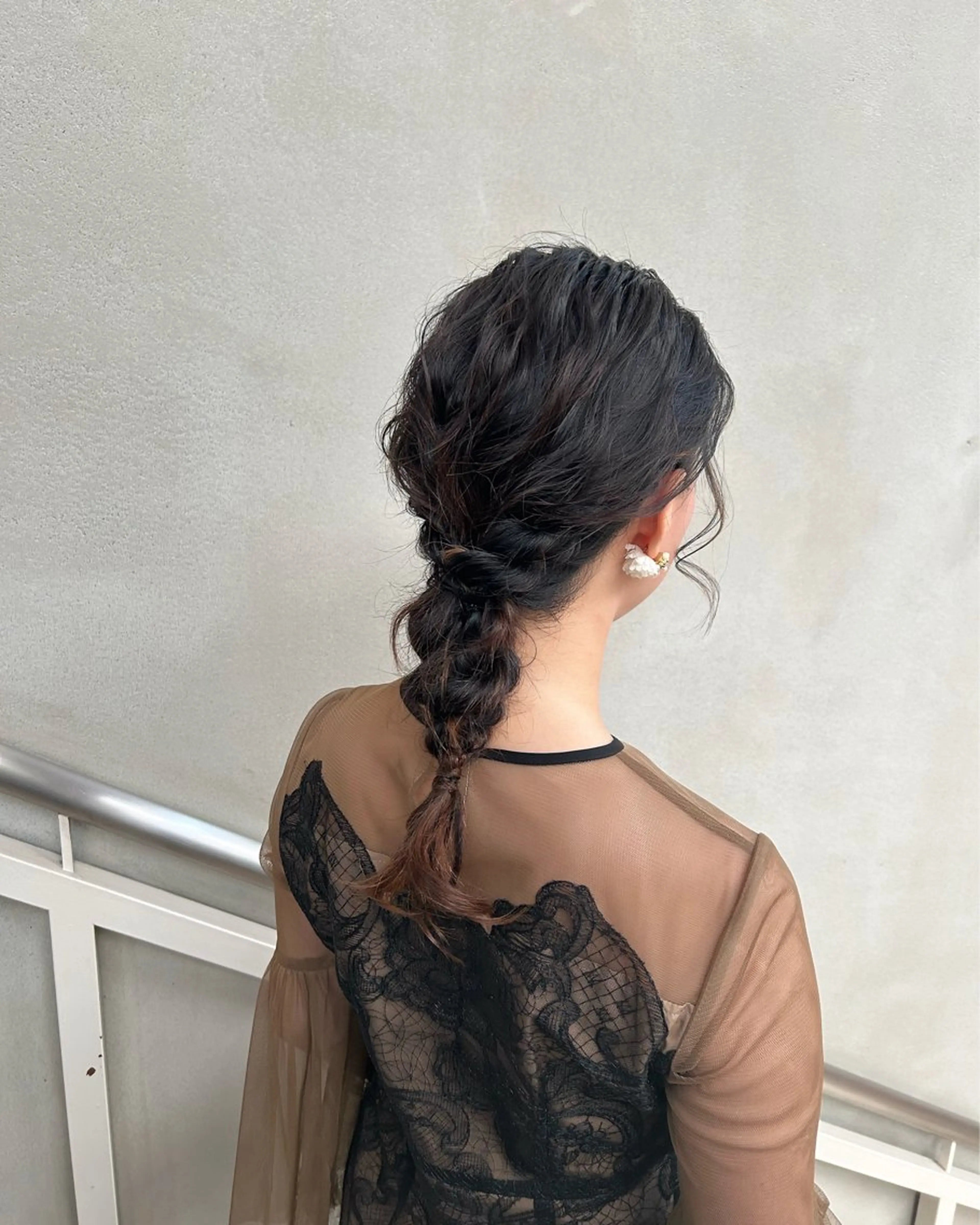 ミディアム ヘアアレンジ 透明感カラー/西梅田 / nagisa🦋のヘアスタイル