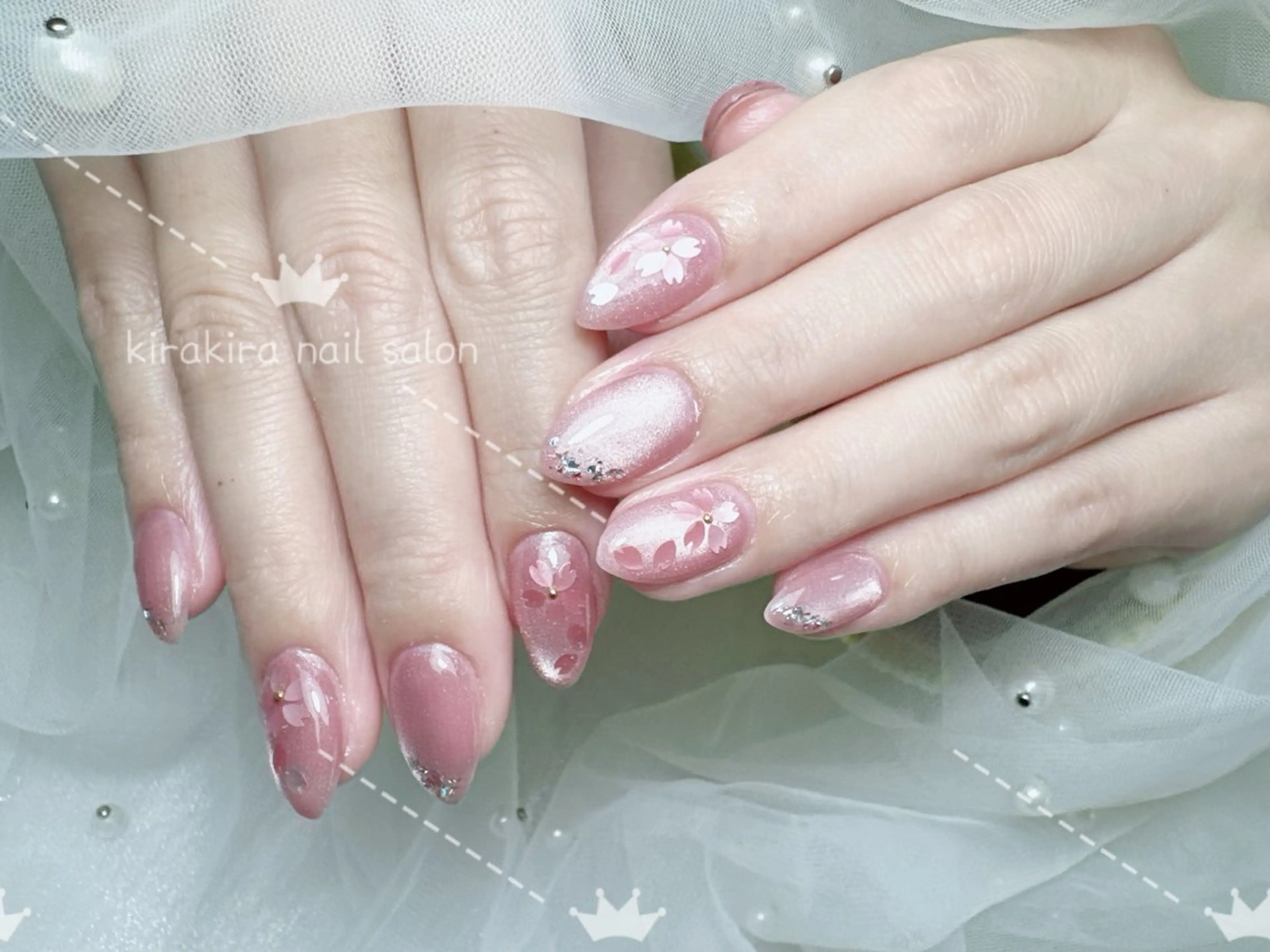 ネイル 桜ネイル 春ネイル Kirakira Nail salonのネイルデザイン
