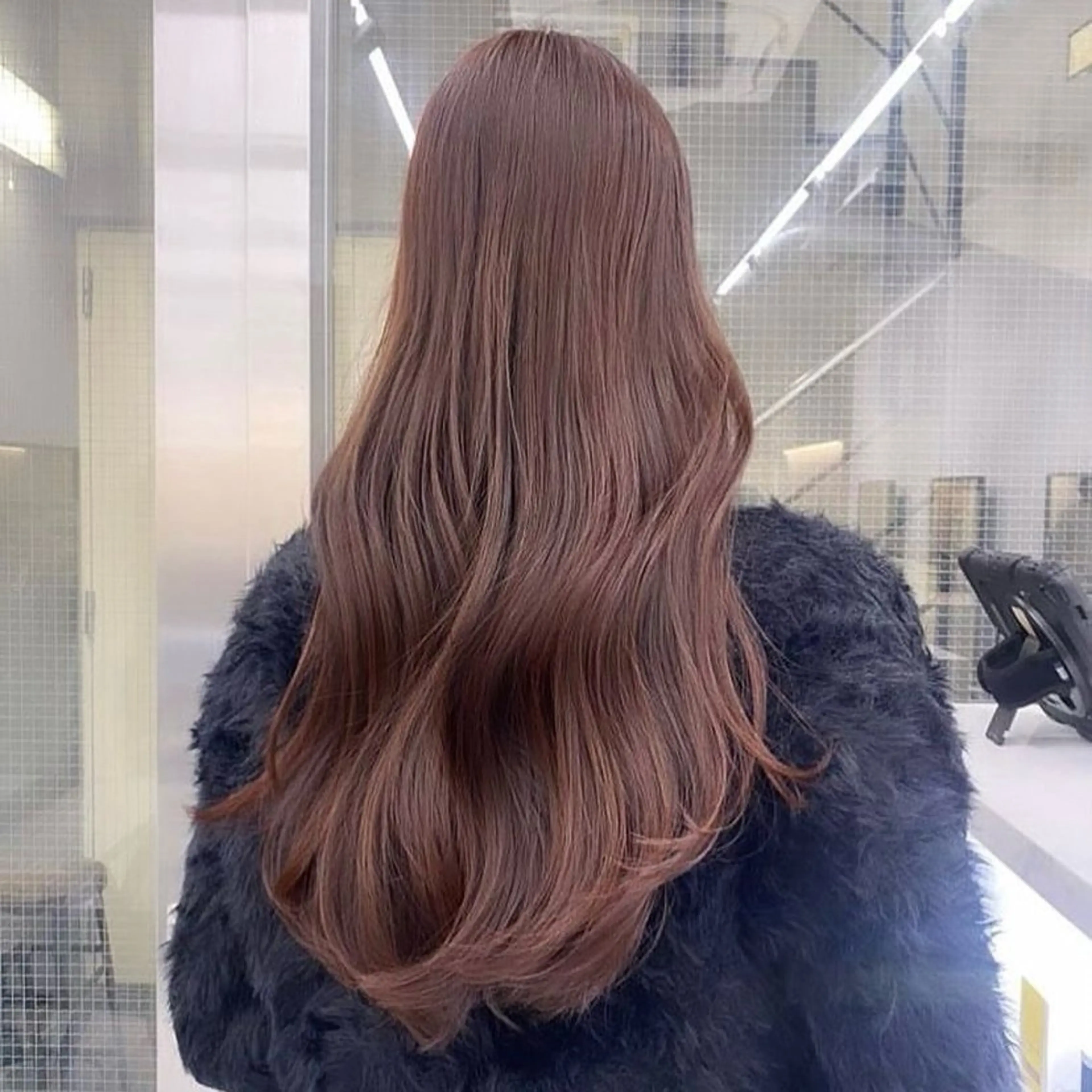 ロング カラー アッシュ ベージュカラー 黒髪 ブルーカラー ブルーブラック カット ヘアカラー トリートメント ヘッドスパ ヘアセット 透明感/韓国風 🤍moeka🤍のヘアスタイル