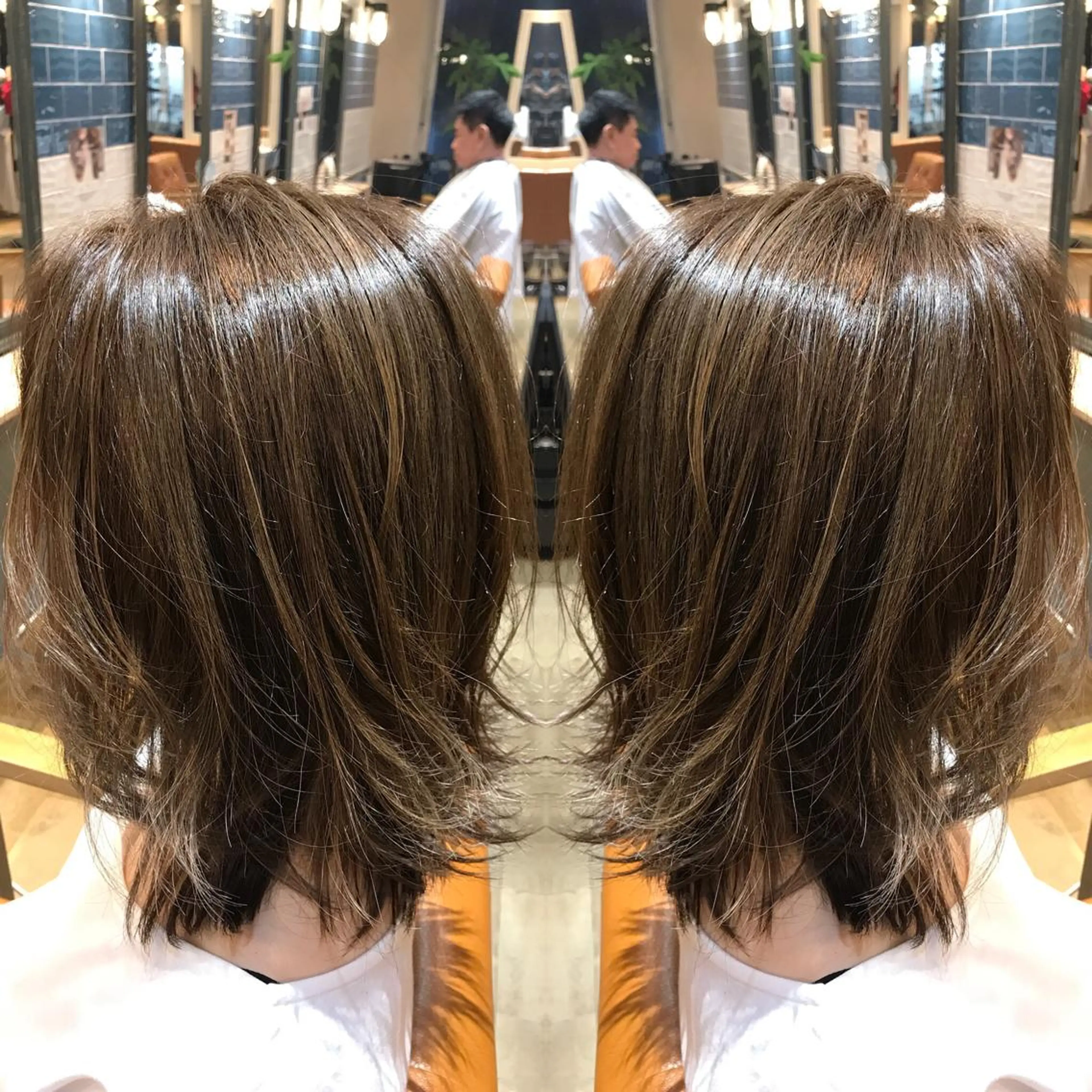 ミディアム カラー 髪質改善特化 ミサワコウキのヘアスタイル