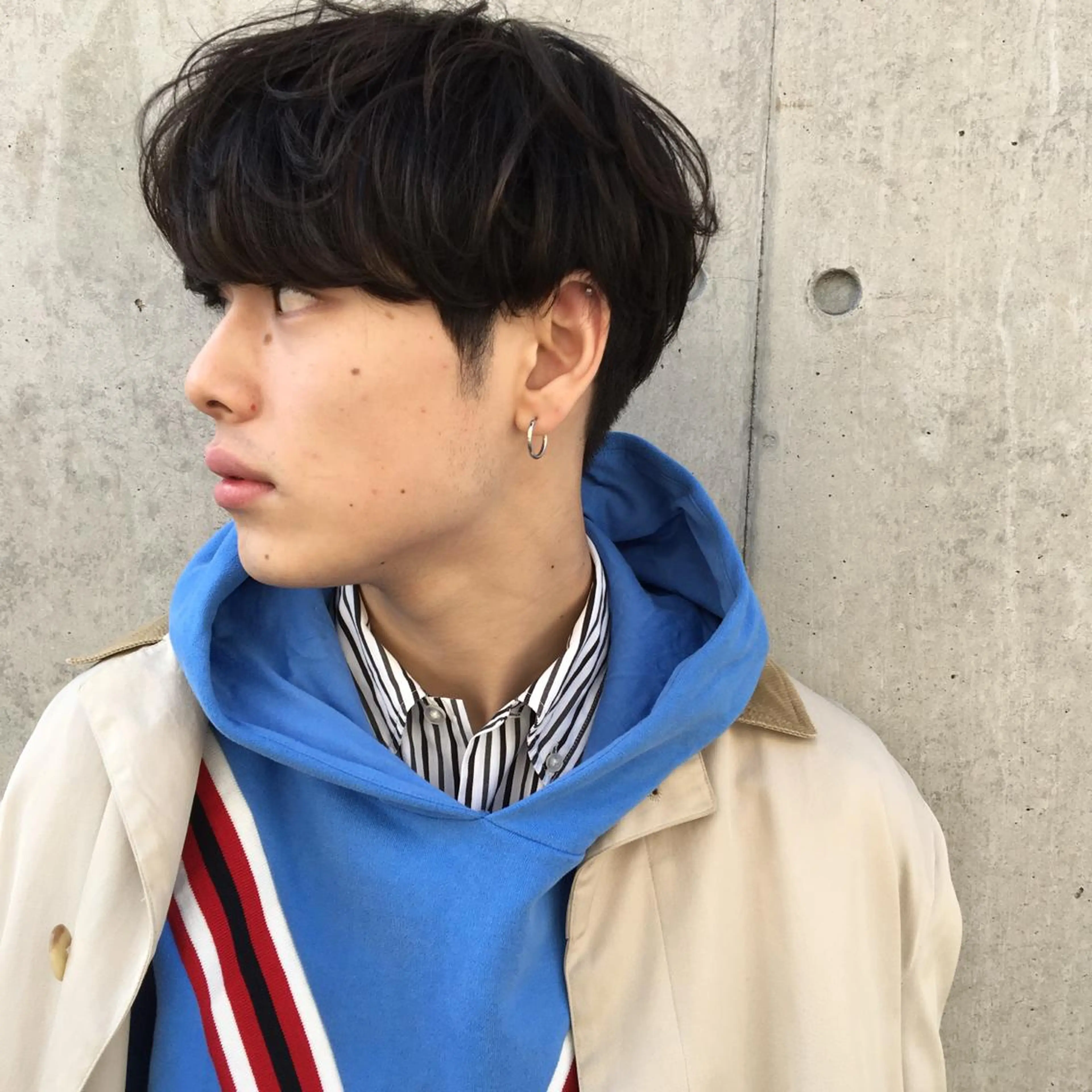 ショート パーマ メンズ 住本 大明のヘアスタイル