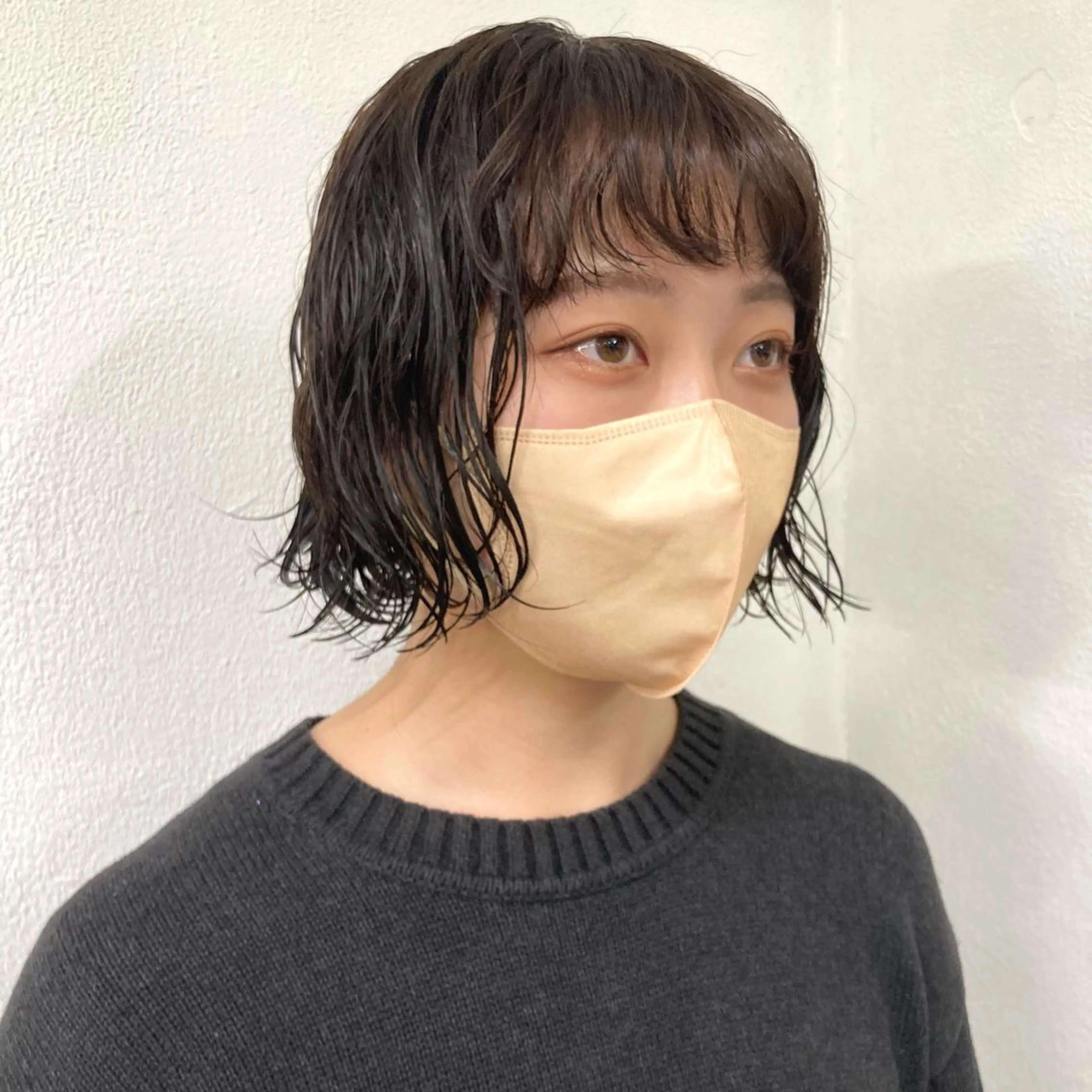 ショート カラー パーマ ウルフレイヤー エクステ/kokiのヘアスタイル