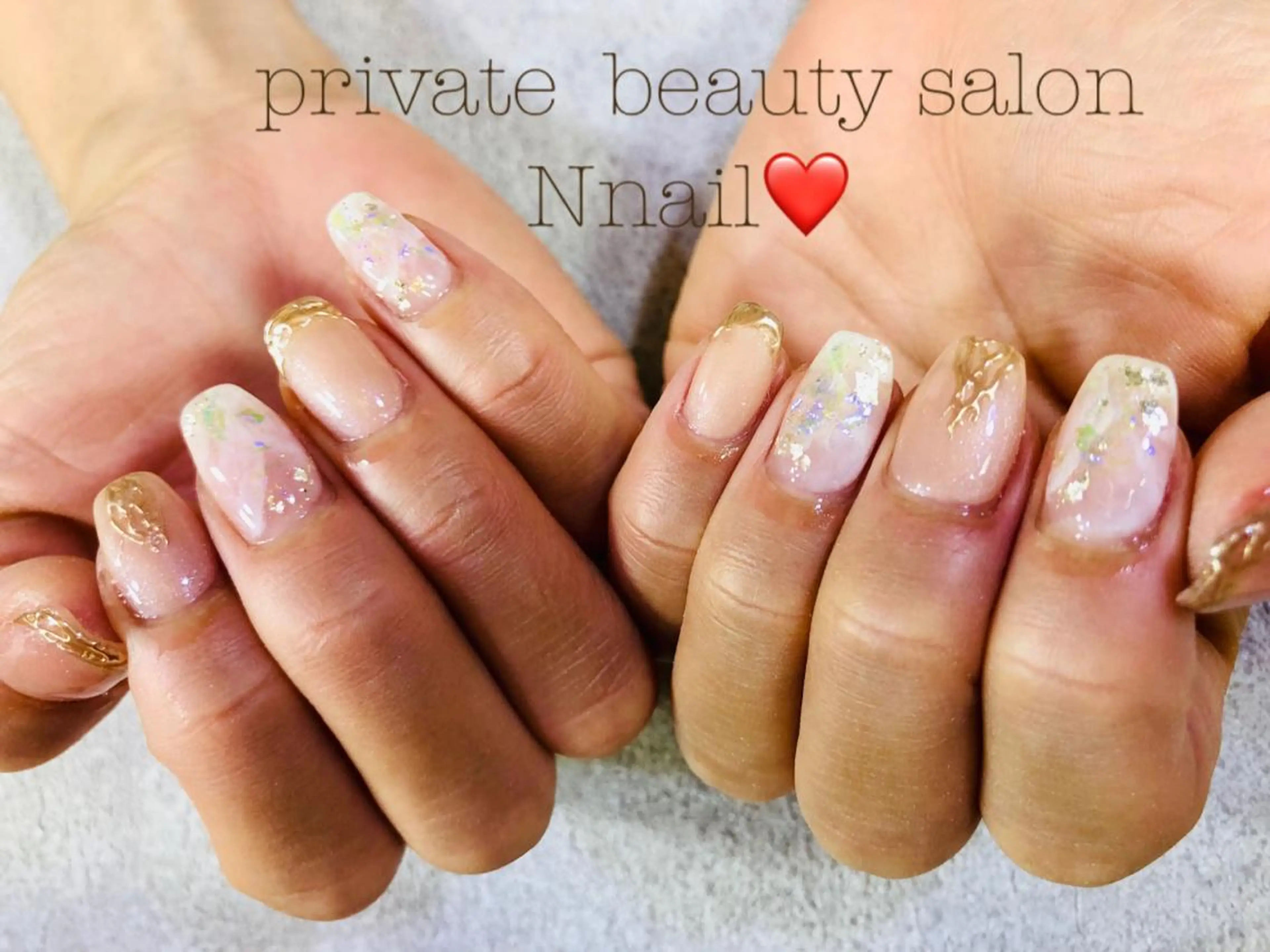 ネイル アートネイル 大理石ネイル(マーブル) ミラーネイル 持ち込み ニュアンスネイル 🌿Nnail🌿 プライベートサロンのネイルデザイン