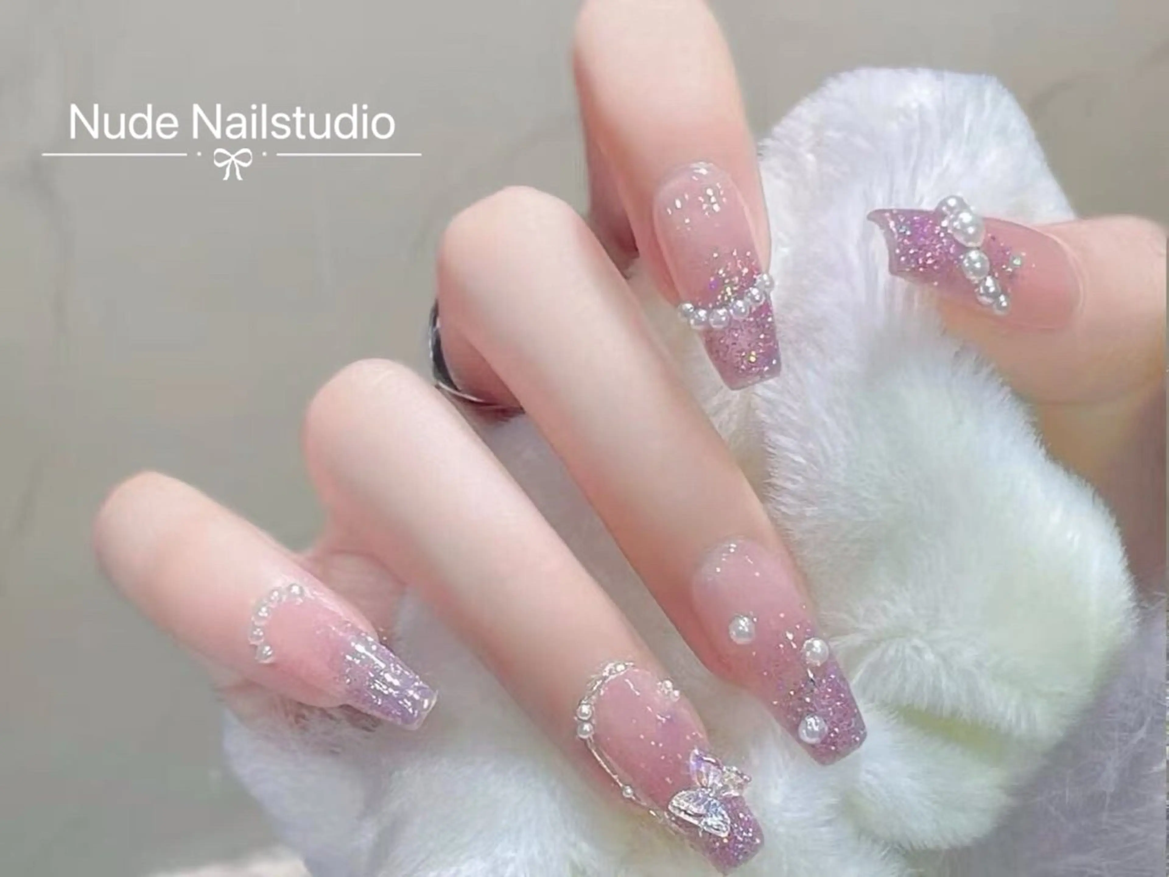 ネイル チークネイル 長さ出し フットネイル フレンチネイル ジェルネイル Nude Nailstudioのネイルデザイン