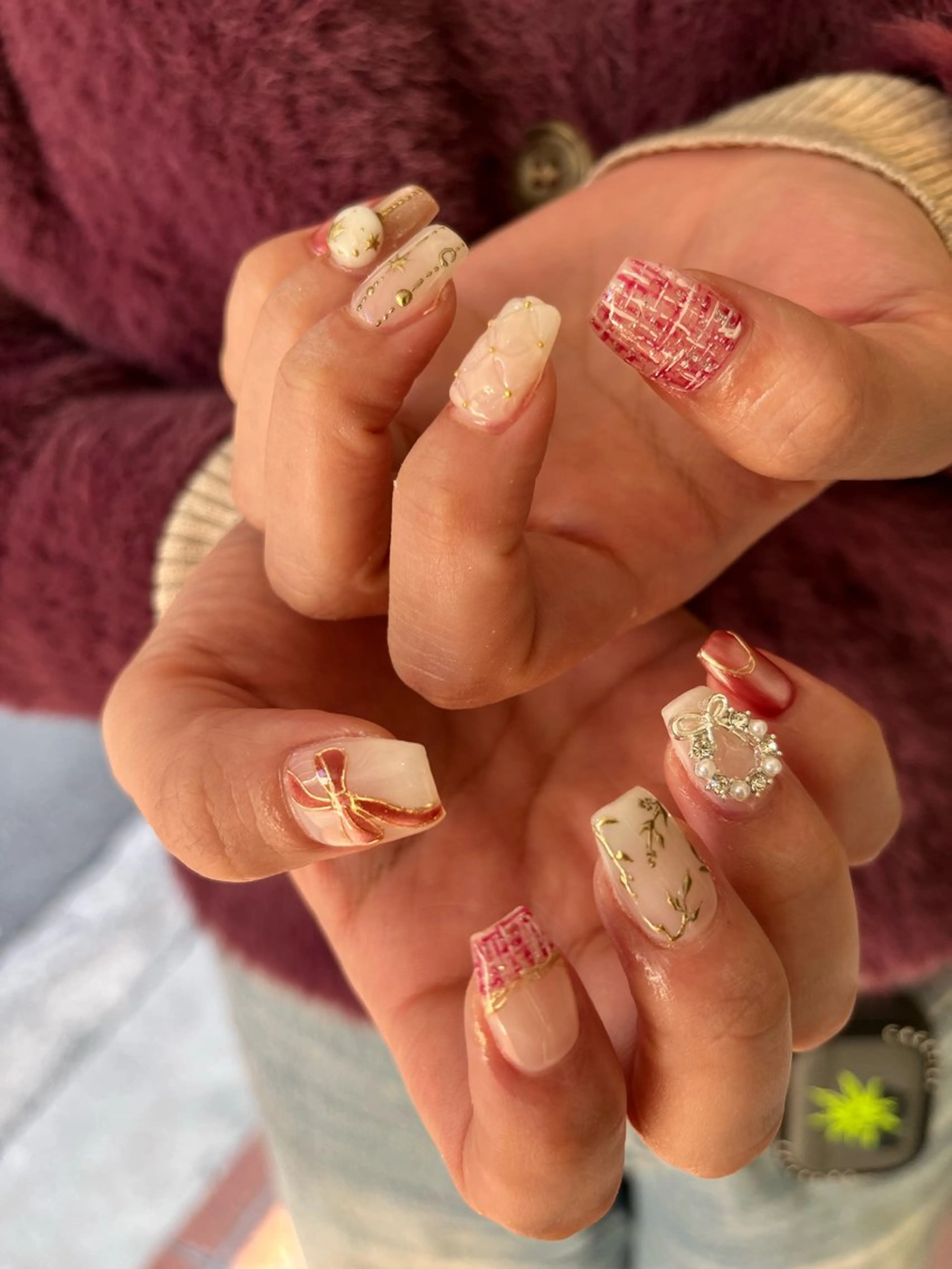 ネイル アートネイル 冬ネイル クリスマス ハンドネイル ballie／小野原 なつみのネイルデザイン