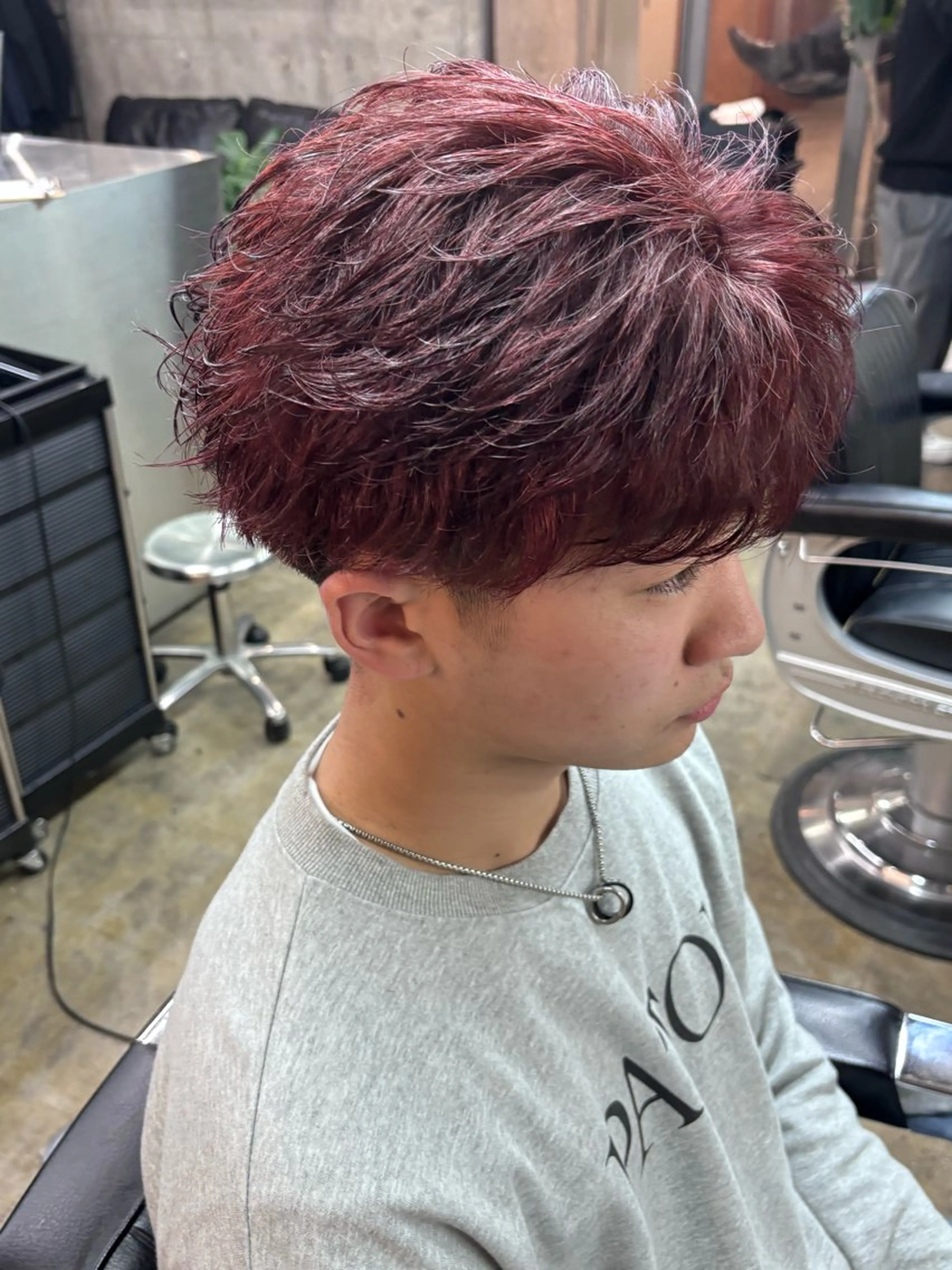 カラー パーマ メンズ カット ヘアカラー パーマ 土岐 仁/メンズ専門 パーマ特化美容師🔥のヘアスタイル