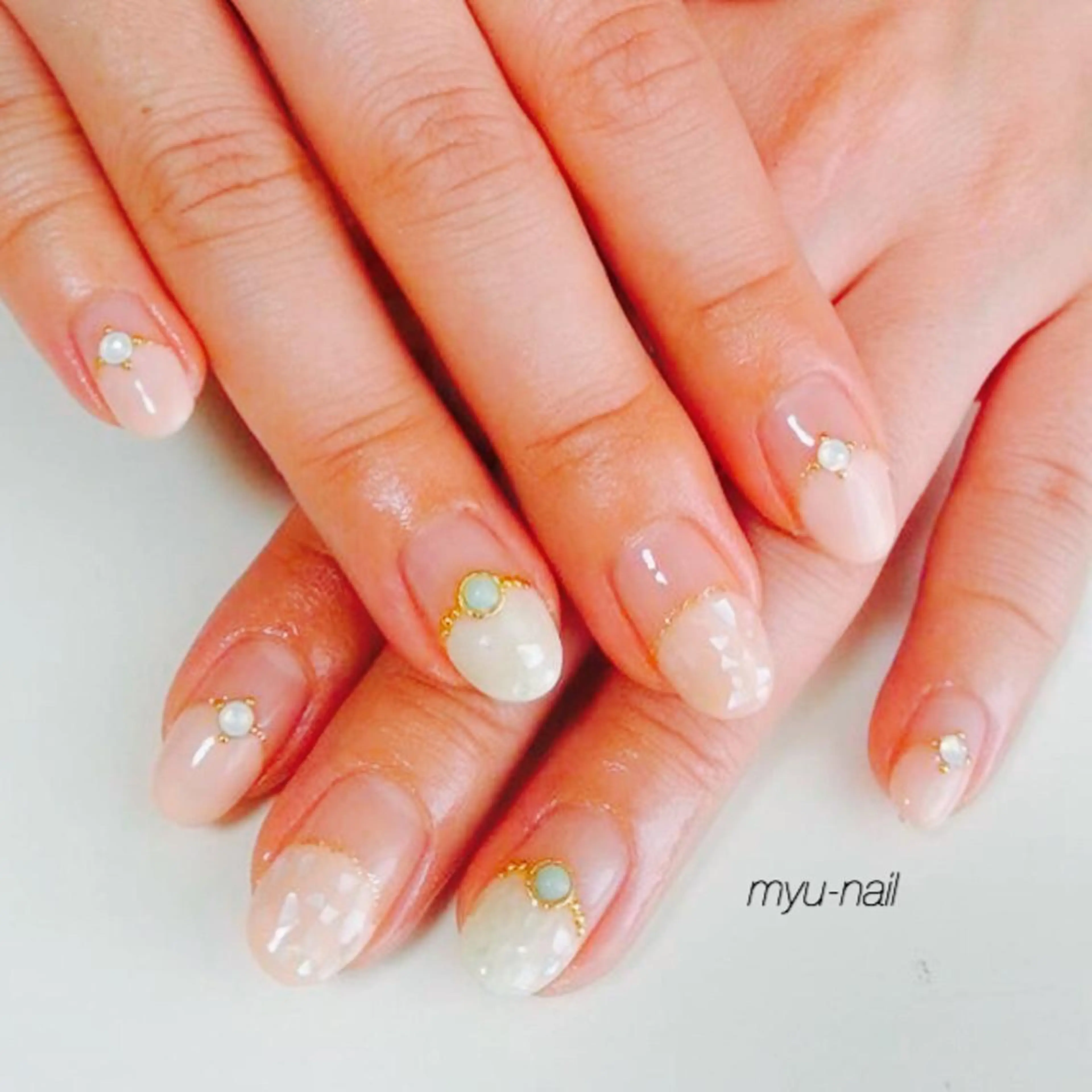 ネイル フレンチネイル シンプルネイル ホームサロン myu-nailのネイルデザイン