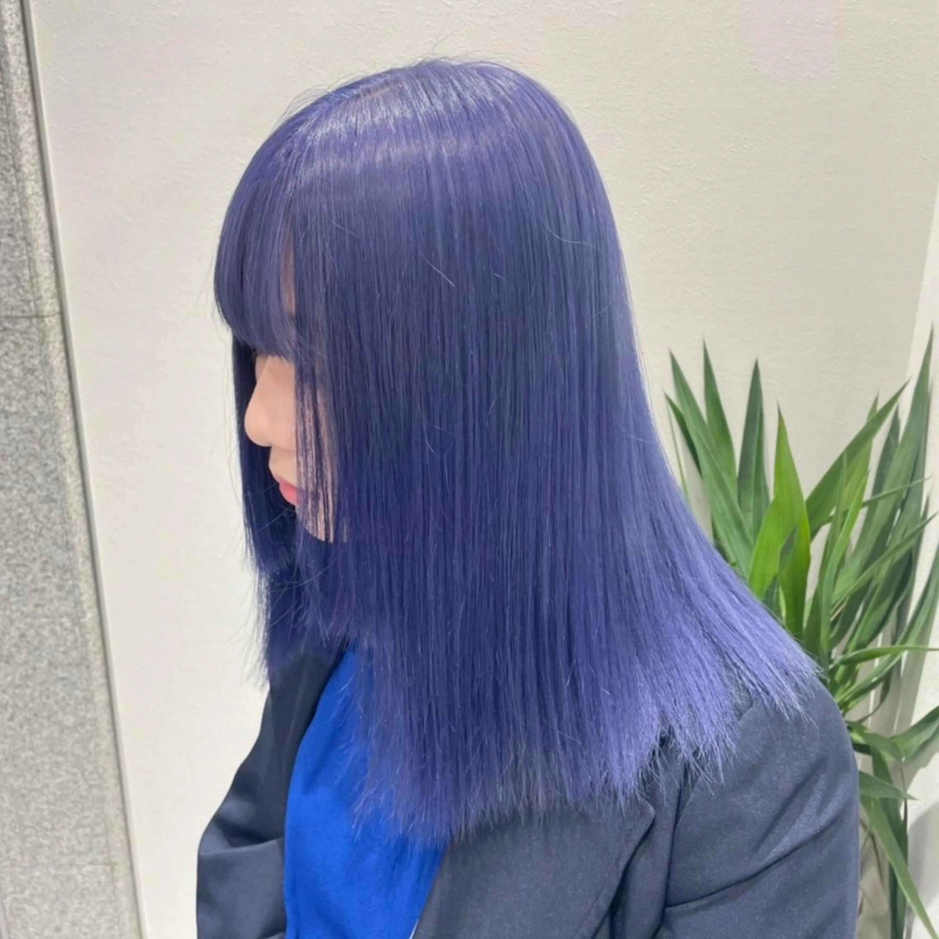 ロング カラー ブルーカラー ブルーラベンダー ラベンダーカラー ブリーチなし🌼トレ ンド🌼似合わせのヘアスタイル