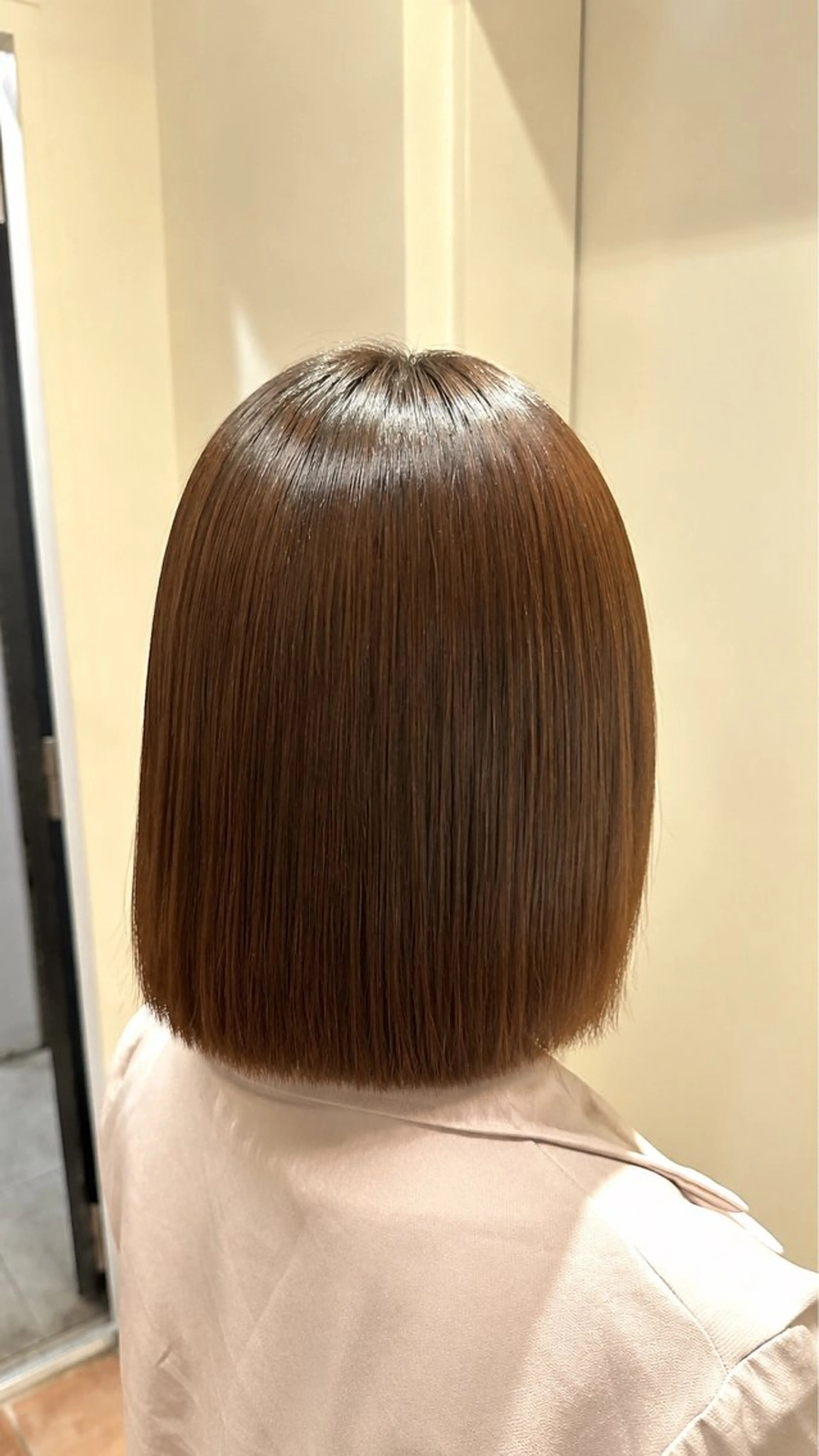 ミディアム パーマ 縮毛矯正 縮毛矯正 新屋敷 拓大のヘアスタイル