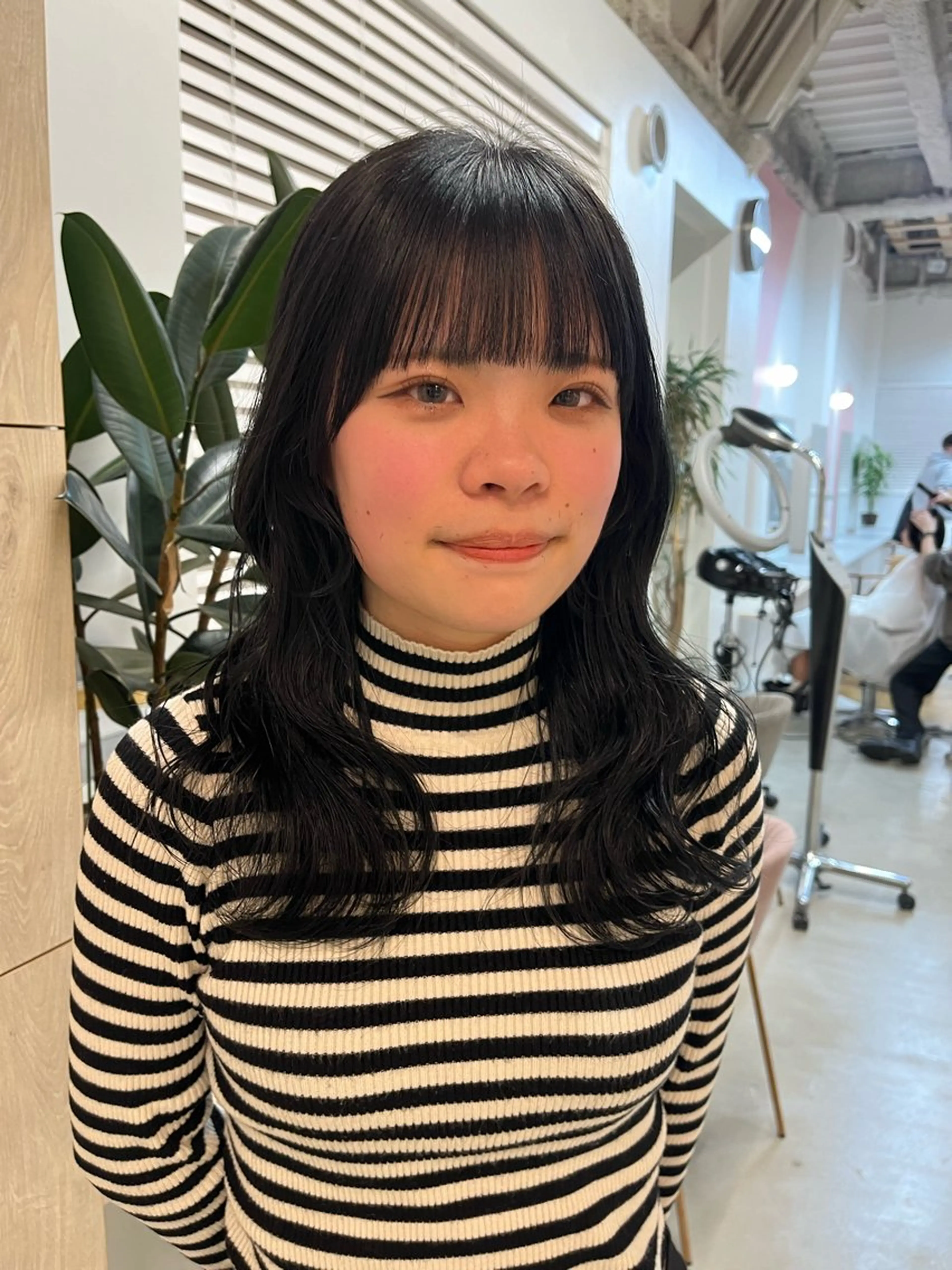 ロング カット ヘアカラー トリートメント marino/ カラー/顔周りカットのヘアスタイル