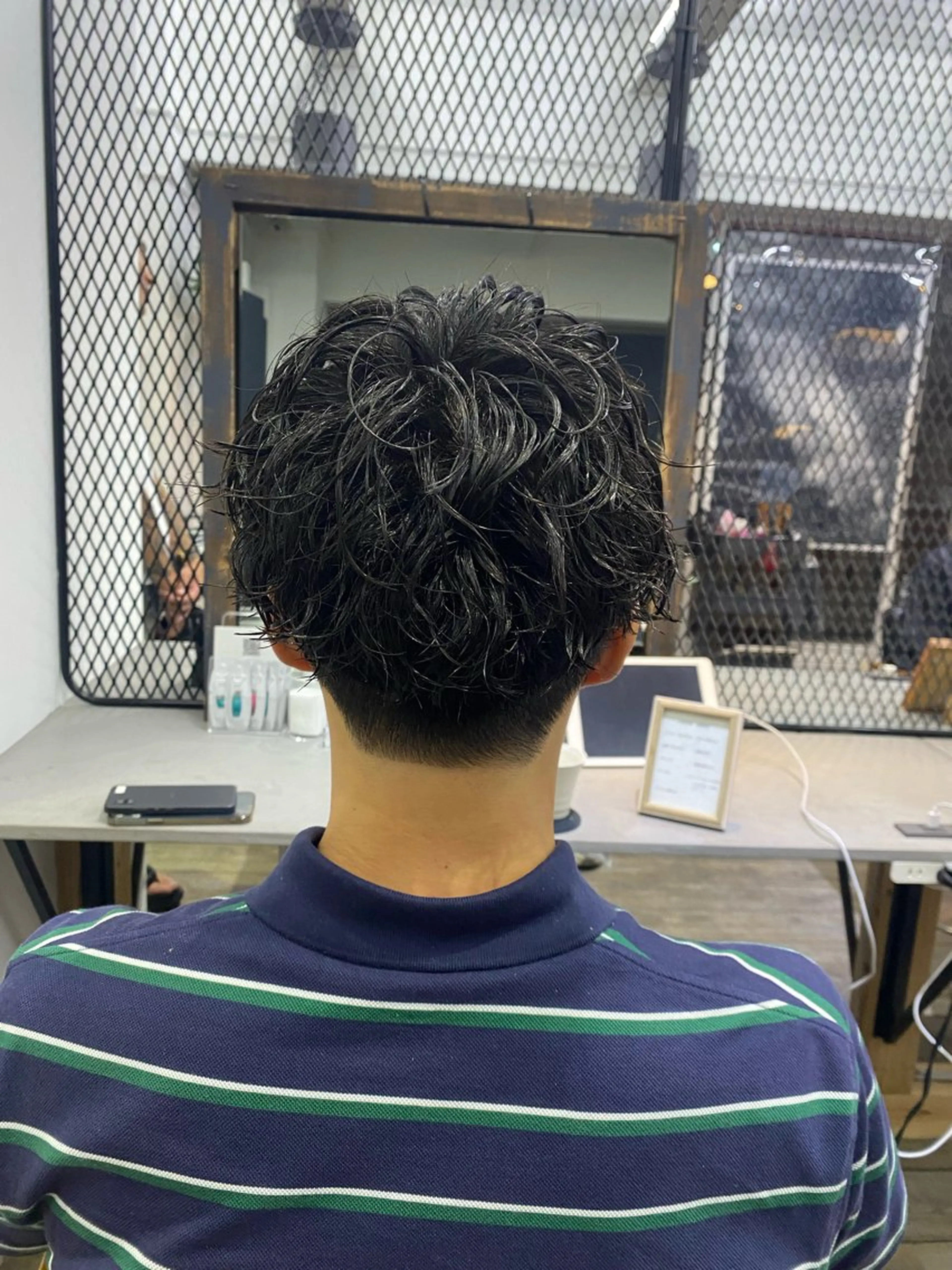 パーマ メンズ 濱口 健二のヘアスタイル