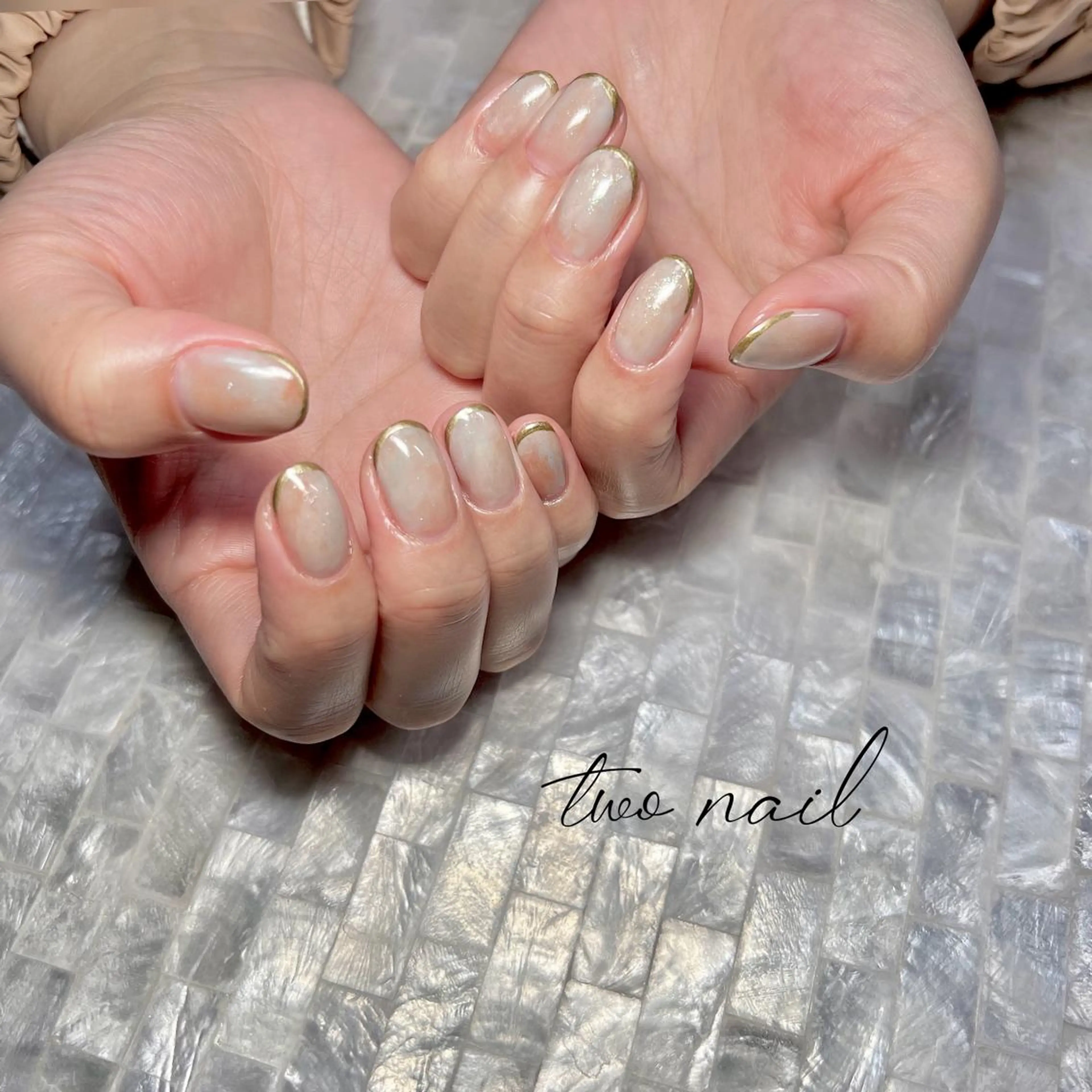 ネイル アートネイル フットネイル ハート ニュアンスネイル オフィスネイル two nailのネイルデザイン