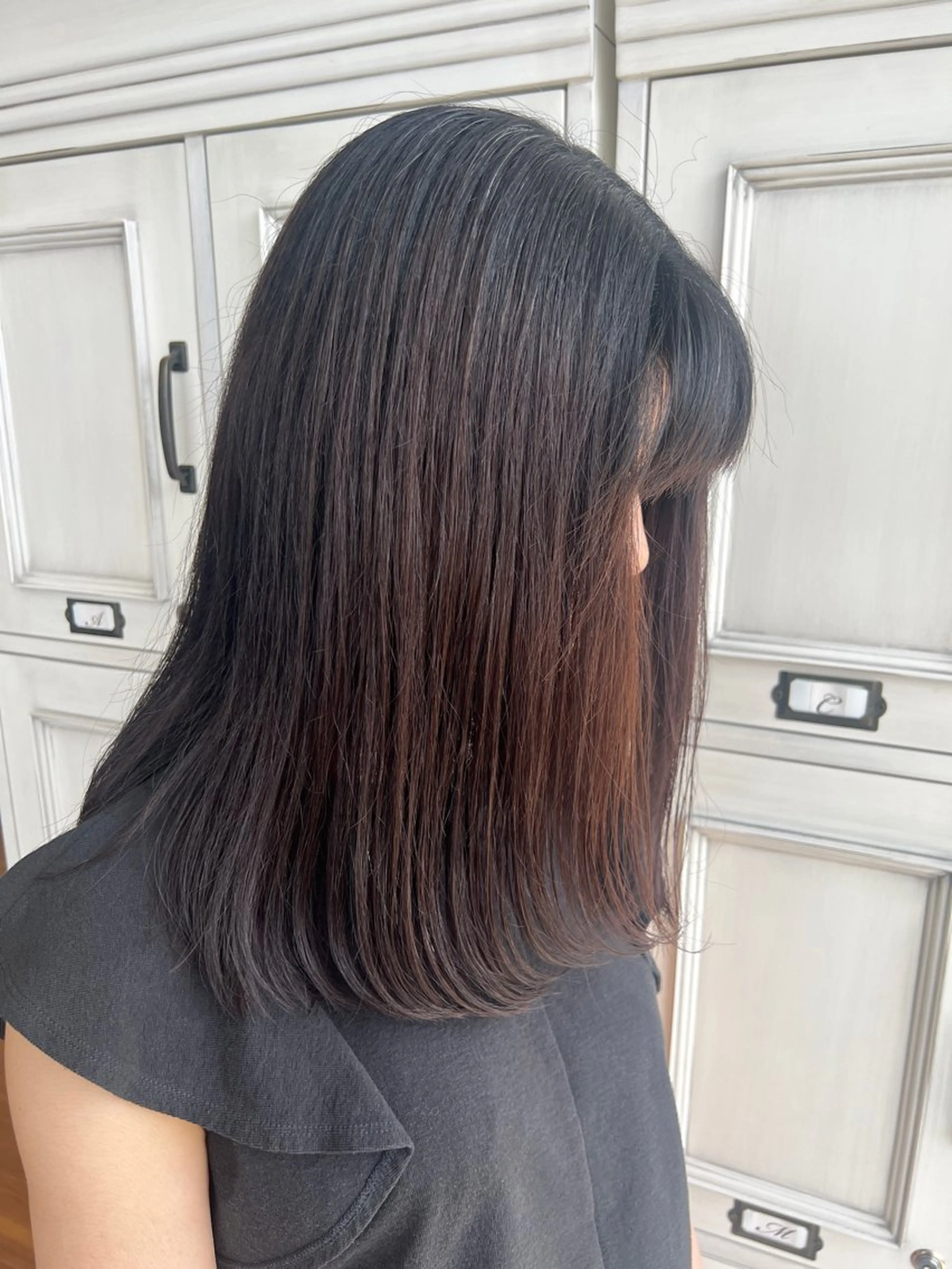 ミディアム レイヤーカット 水田 芹七のヘアスタイル