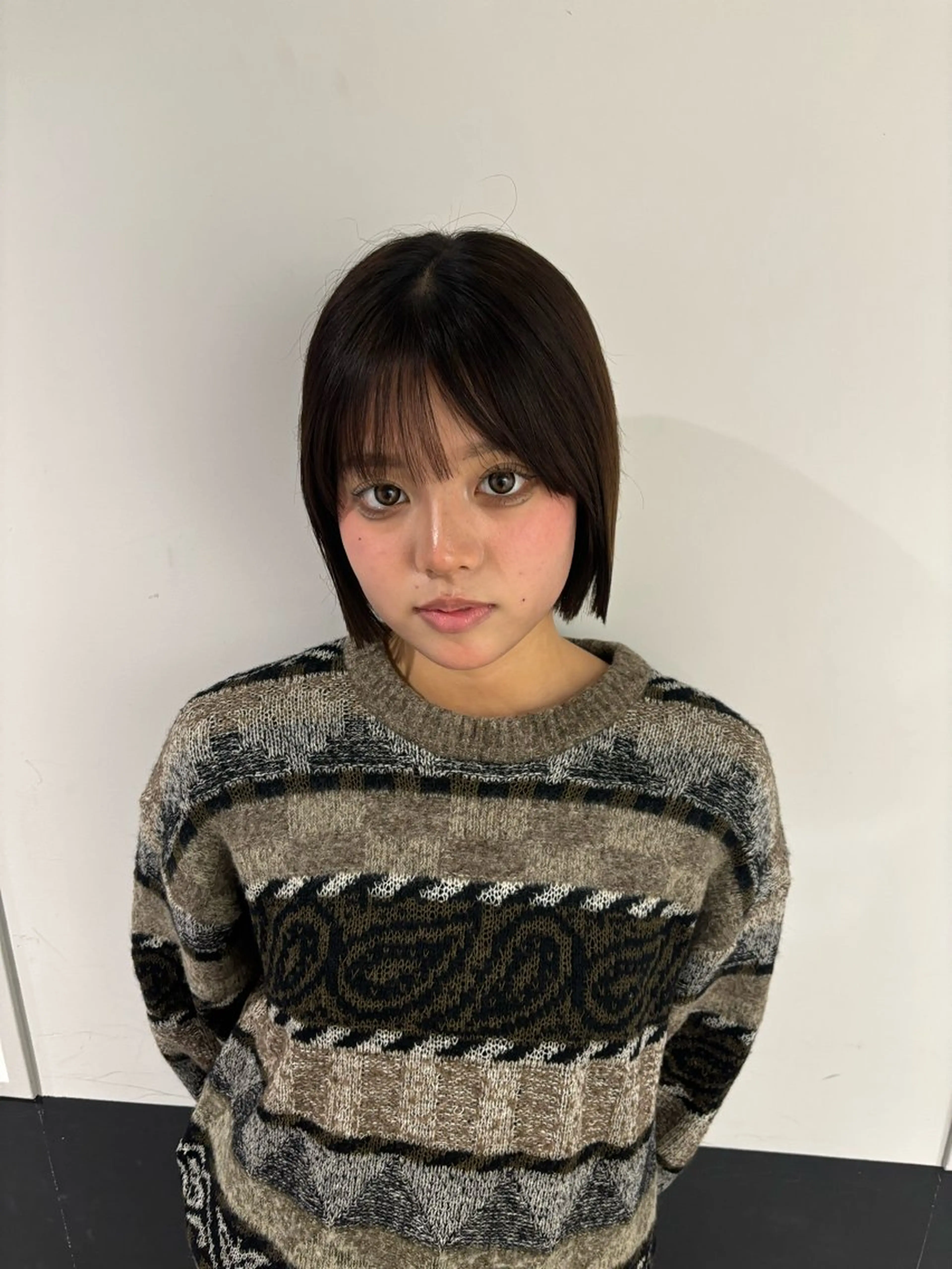 ショート カラー ボブ 似合わせカット カット ヘアカラー 穐田 航のヘアスタイル