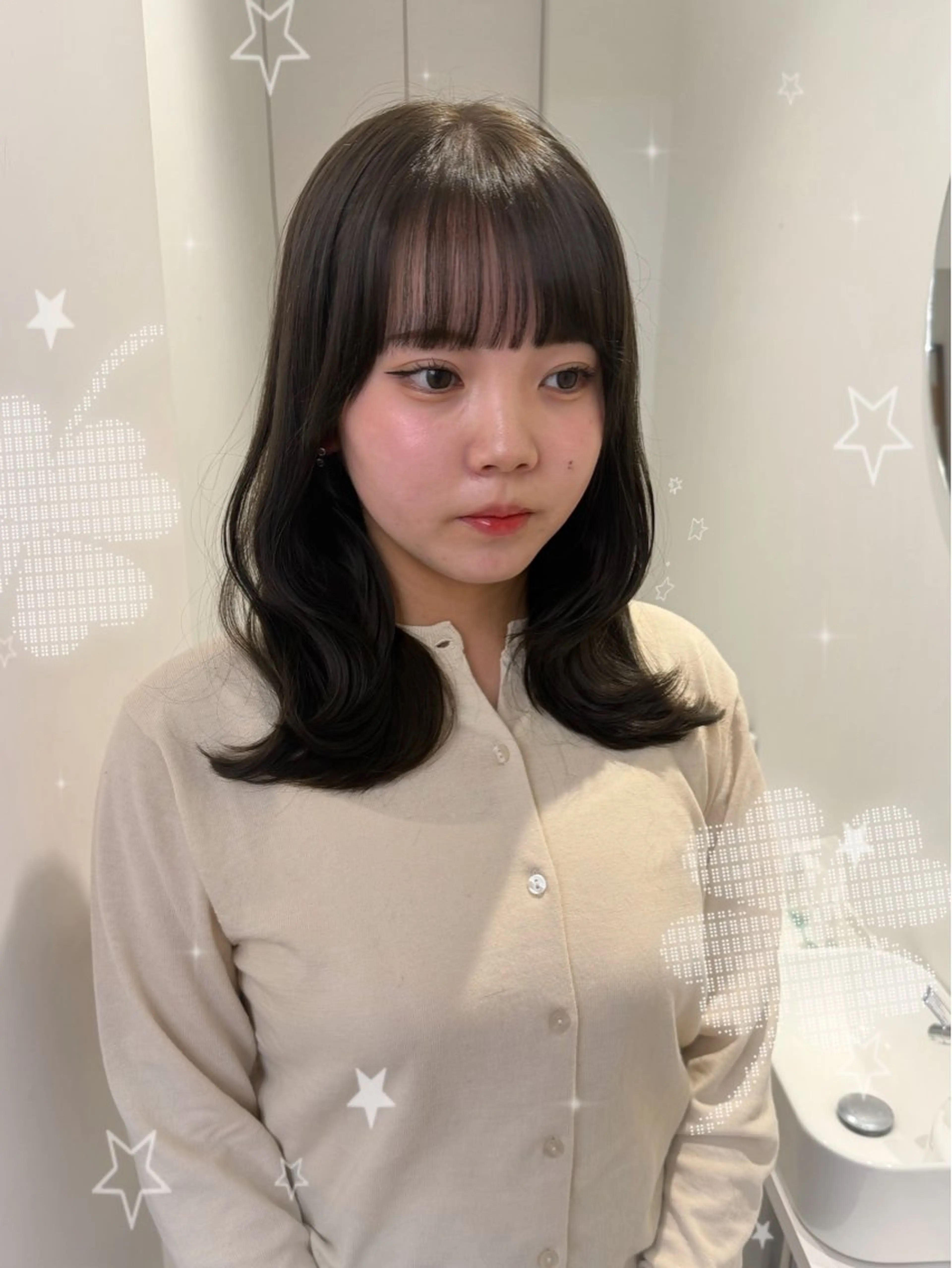 【🆕𝗺𝗲𝗻𝘂💁🏼🎀】 ⋆✦前髪cut➕color➕超音波treatment⟡.*の写真