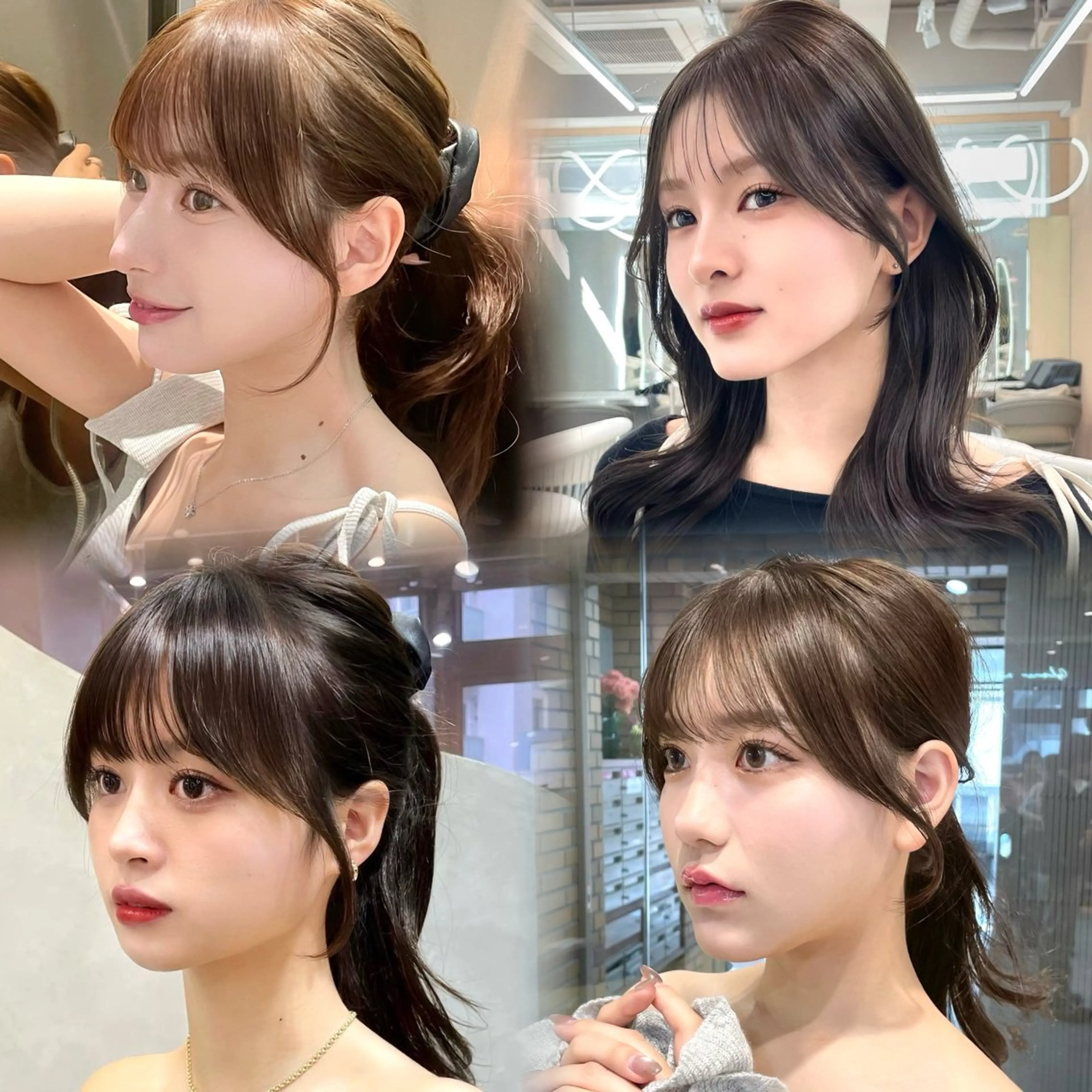 ミディアム カラー アッシュ 黒髪 ブリーチ ブルーカラー ブルーブラック 縮毛矯正ブリーチなし 🍒❤ゆうきのヘアスタイル