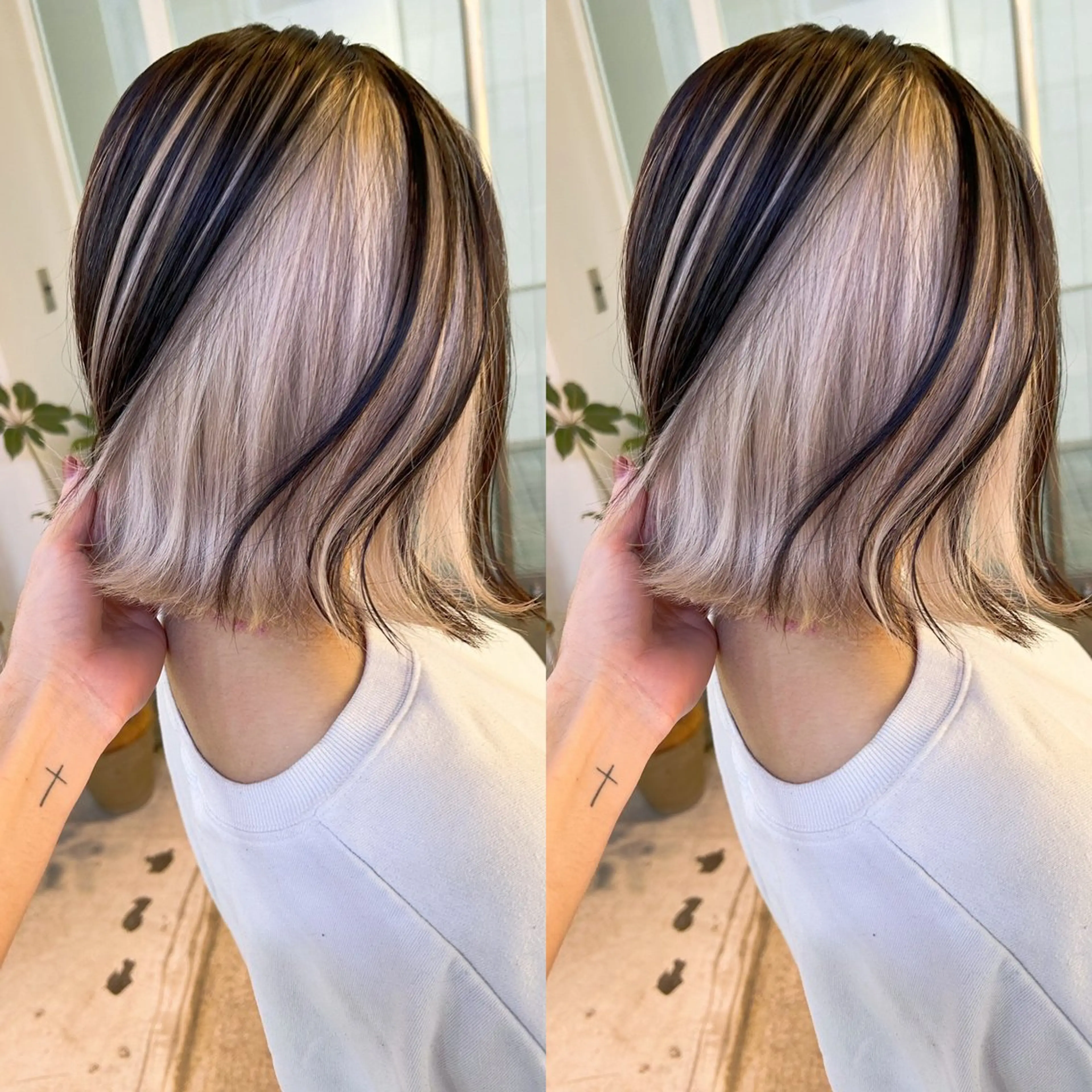 ミディアム カラー カット ヘアカラー トリートメント yoriダブルカラー 代表すがわらのヘアスタイル