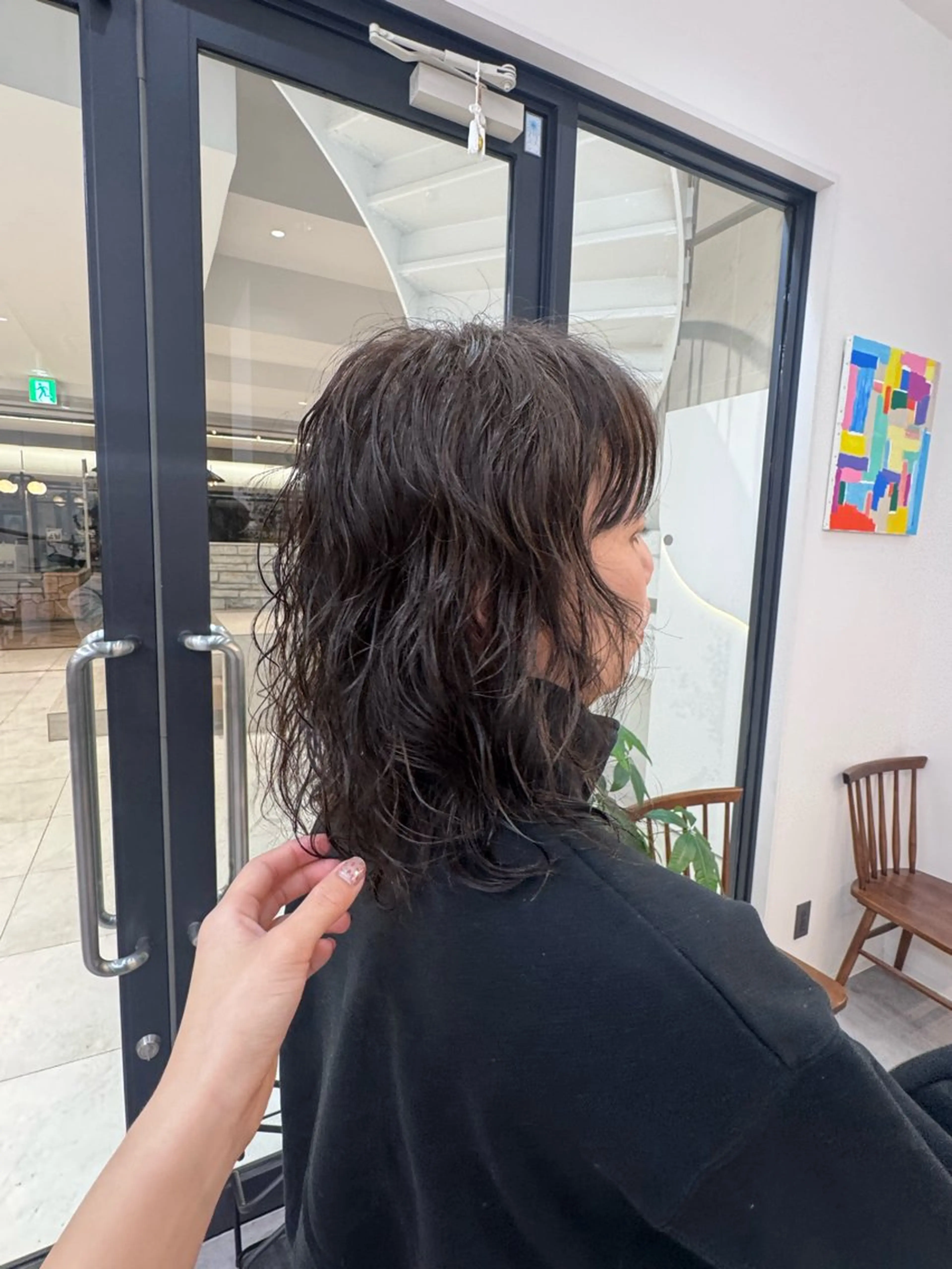 ミディアム パーマ 井端 千尋のヘアスタイル