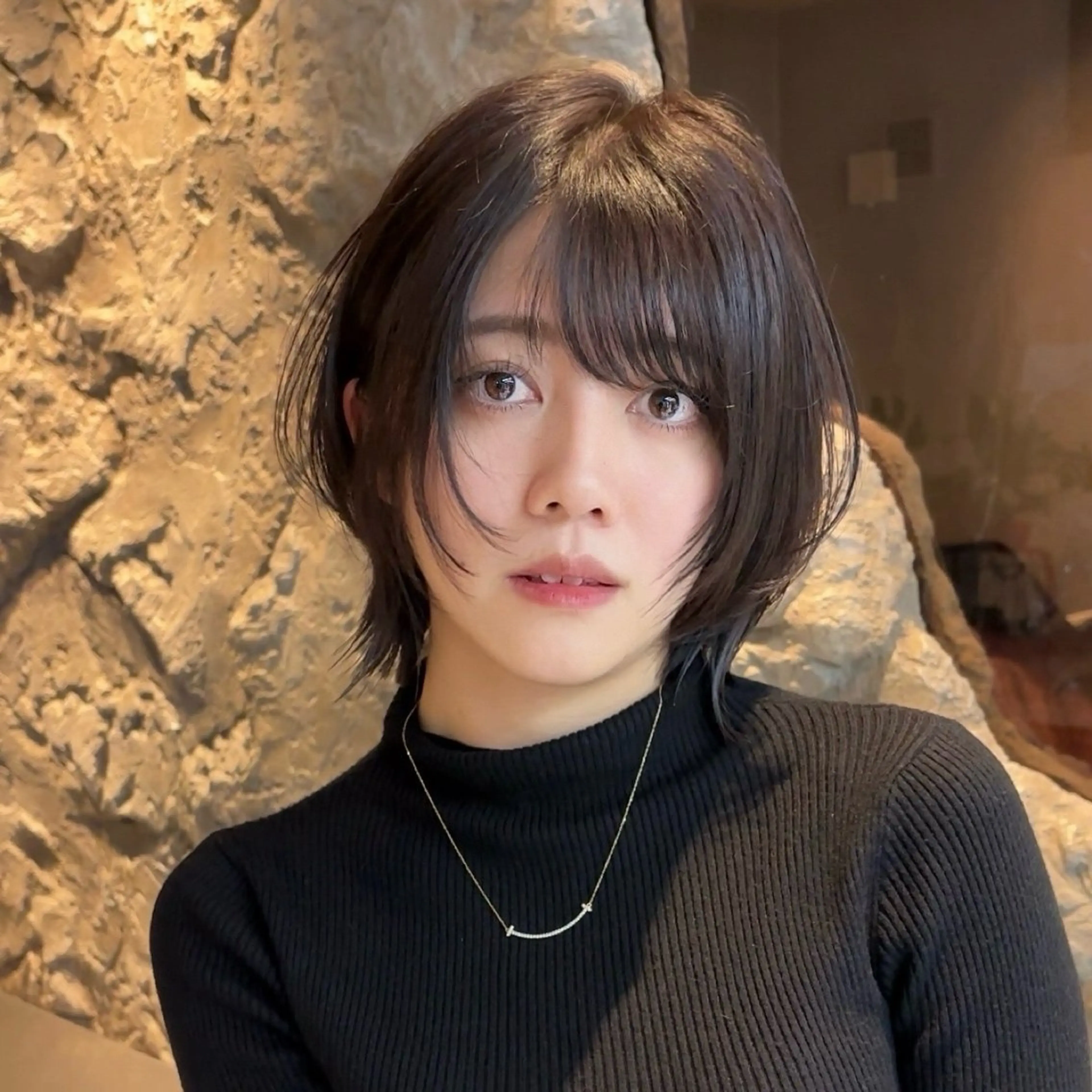 ミディアム カラー ボブレイヤー ボブ レイヤーカット 似合わせカット カット ヘアカラー トリートメント ウメダナオヤ/ くびれヘア✨のヘアスタイル