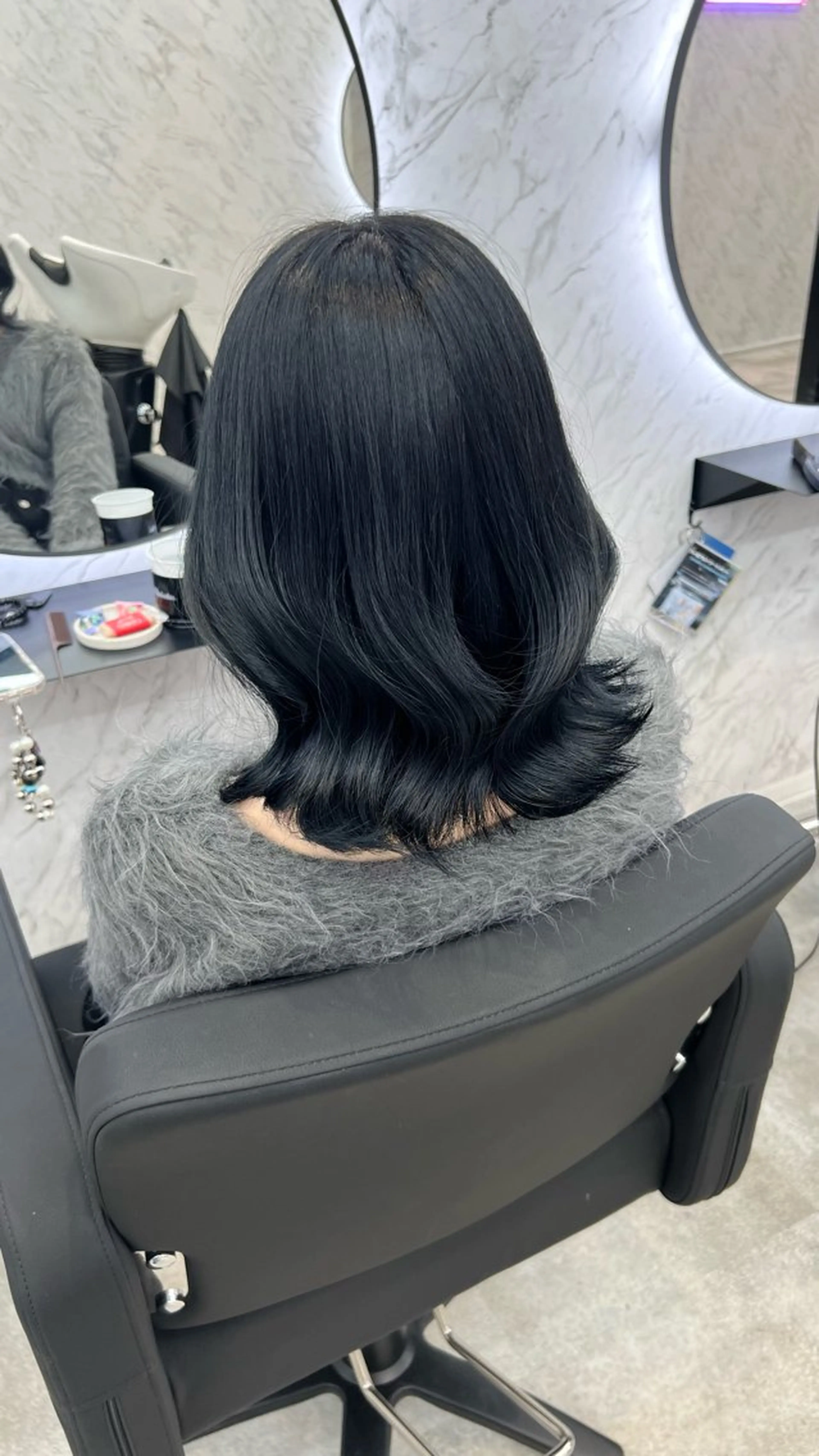 ミディアム 韓国パーマ 美容師 和田爽良のヘアスタイル