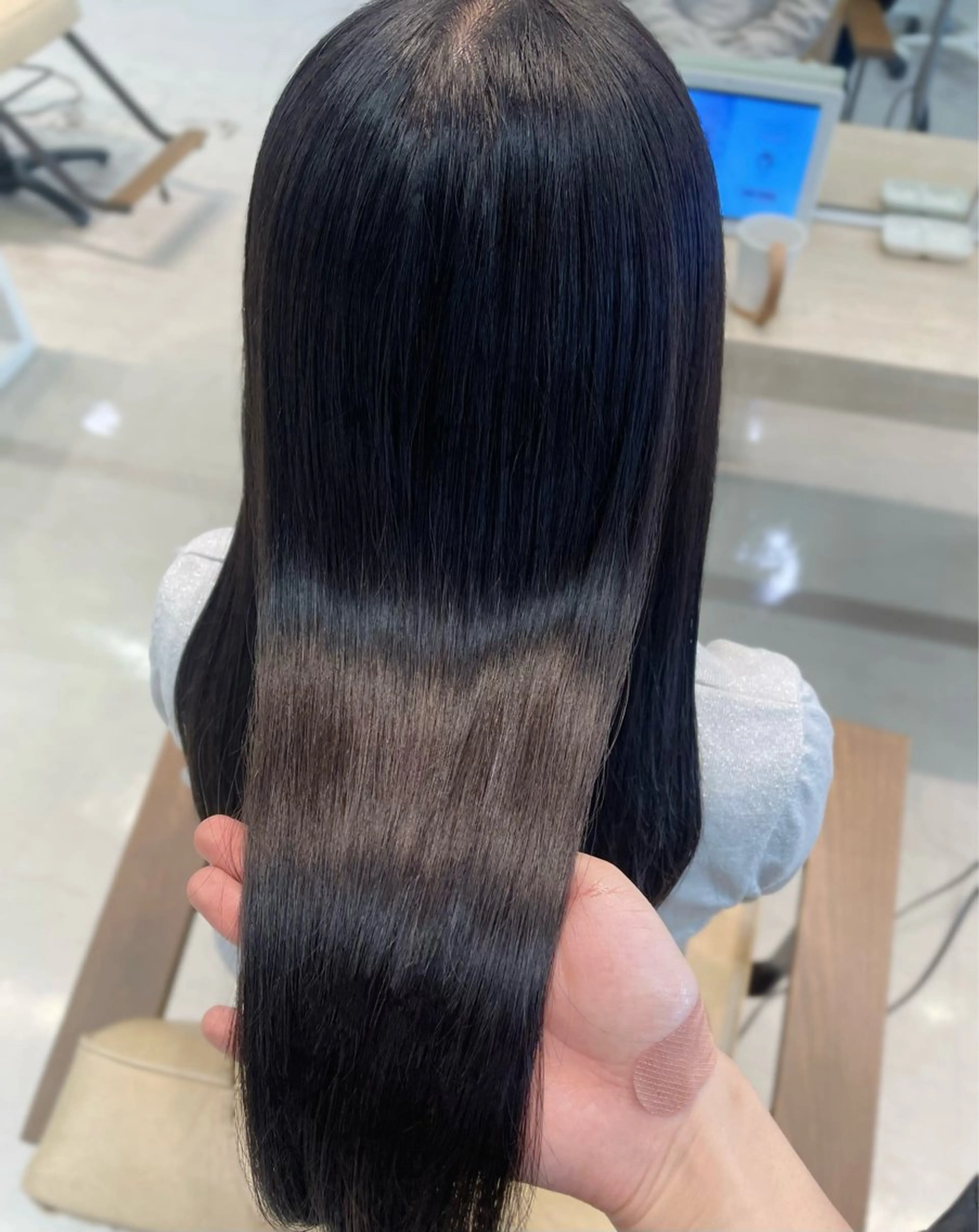 セミロング カラー ブルーカラー ブルーラベンダー ラベンダーカラー カット ヘアカラー トリートメント かずや🍀/髪質改善 /艶髪カラー/眉毛のヘアスタイル